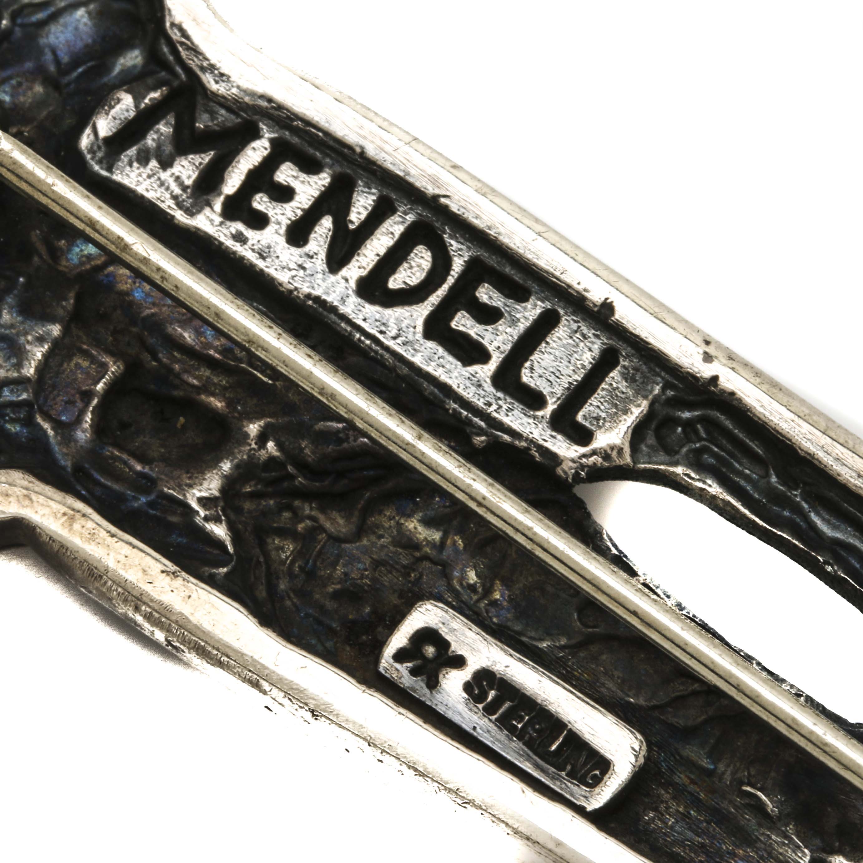 Sterling Silver Collar Necklace with Etched Family Pendant