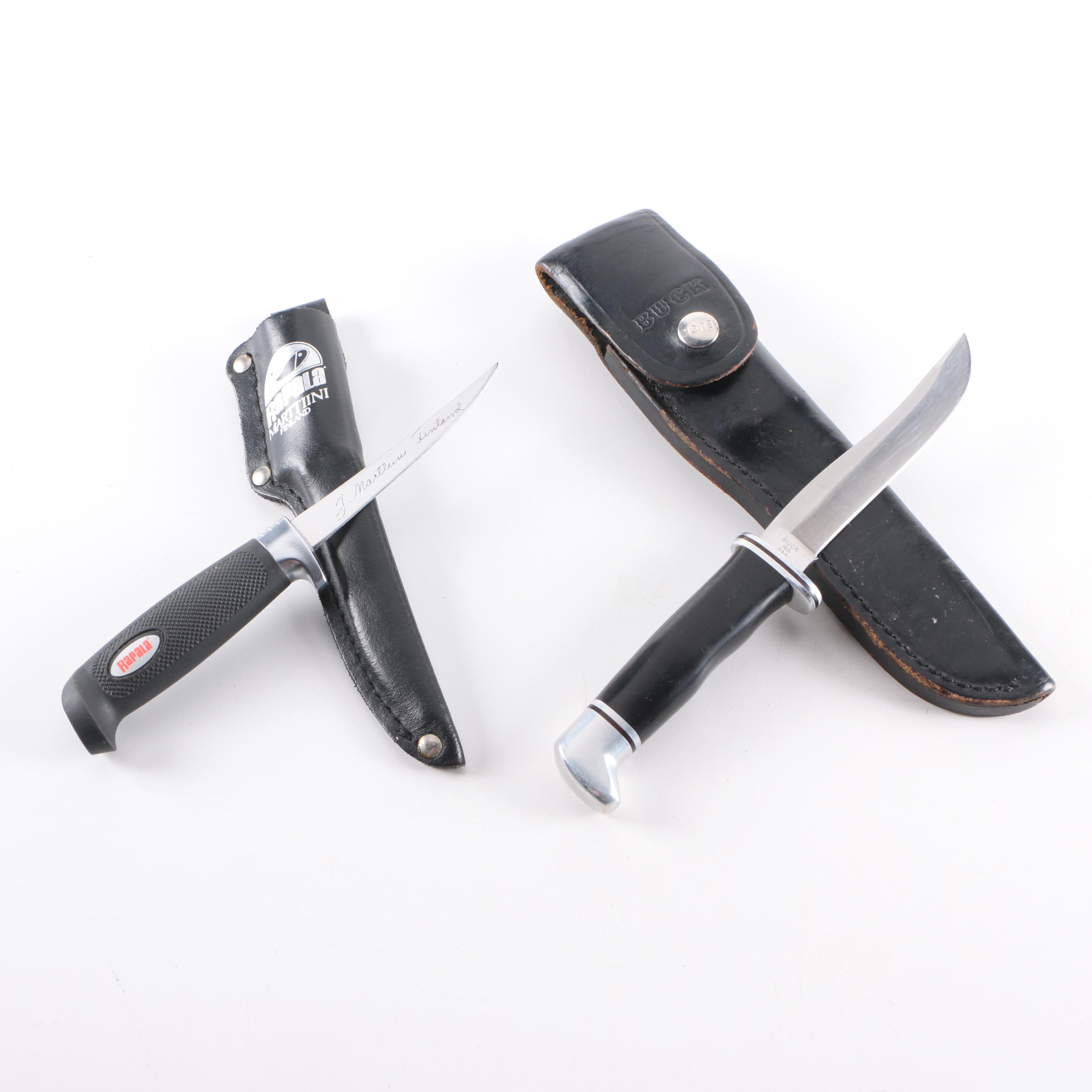 Buck 105 Hunting and Rapala J. Marttiini Finnish Filet Knives