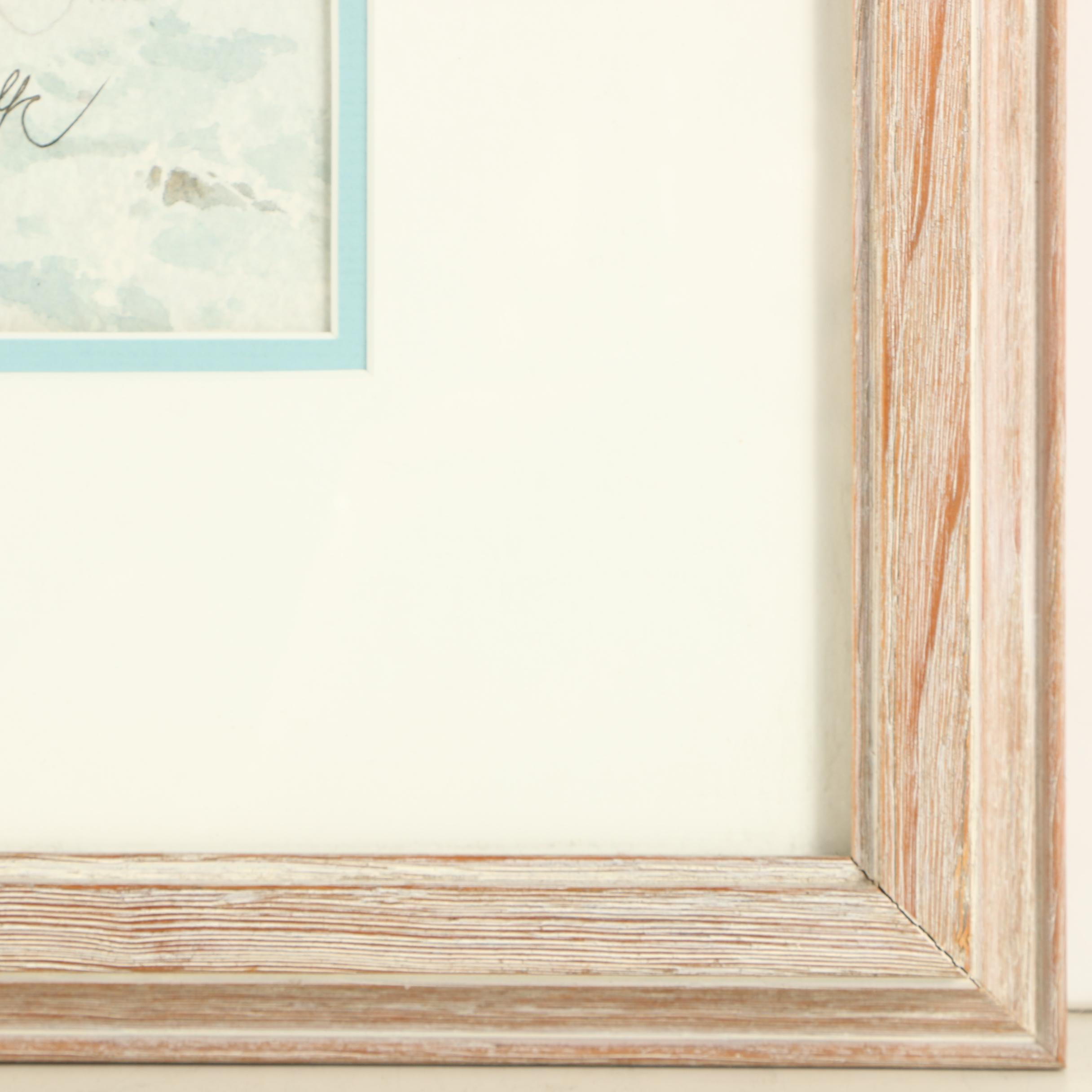 Roger Folk  Offset Lithograph of a Shoreline Landscape