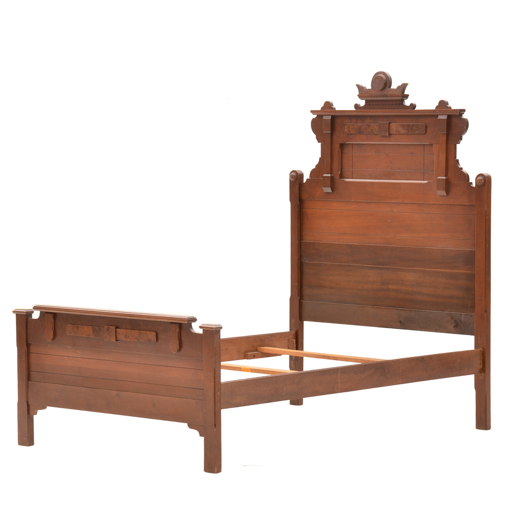 Vintage Eastlake Style Twin Bed