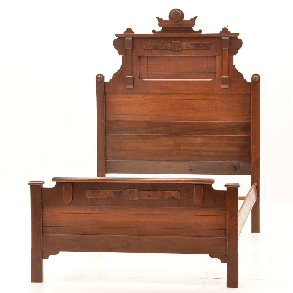 Vintage Eastlake Style Twin Bed