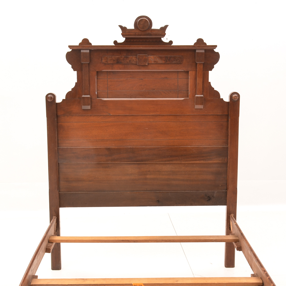 Vintage Eastlake Style Twin Bed