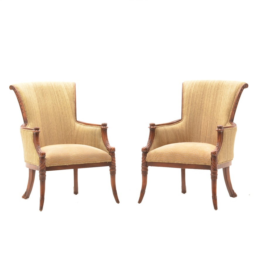 Pair of John Richard Empire Style Armchairs