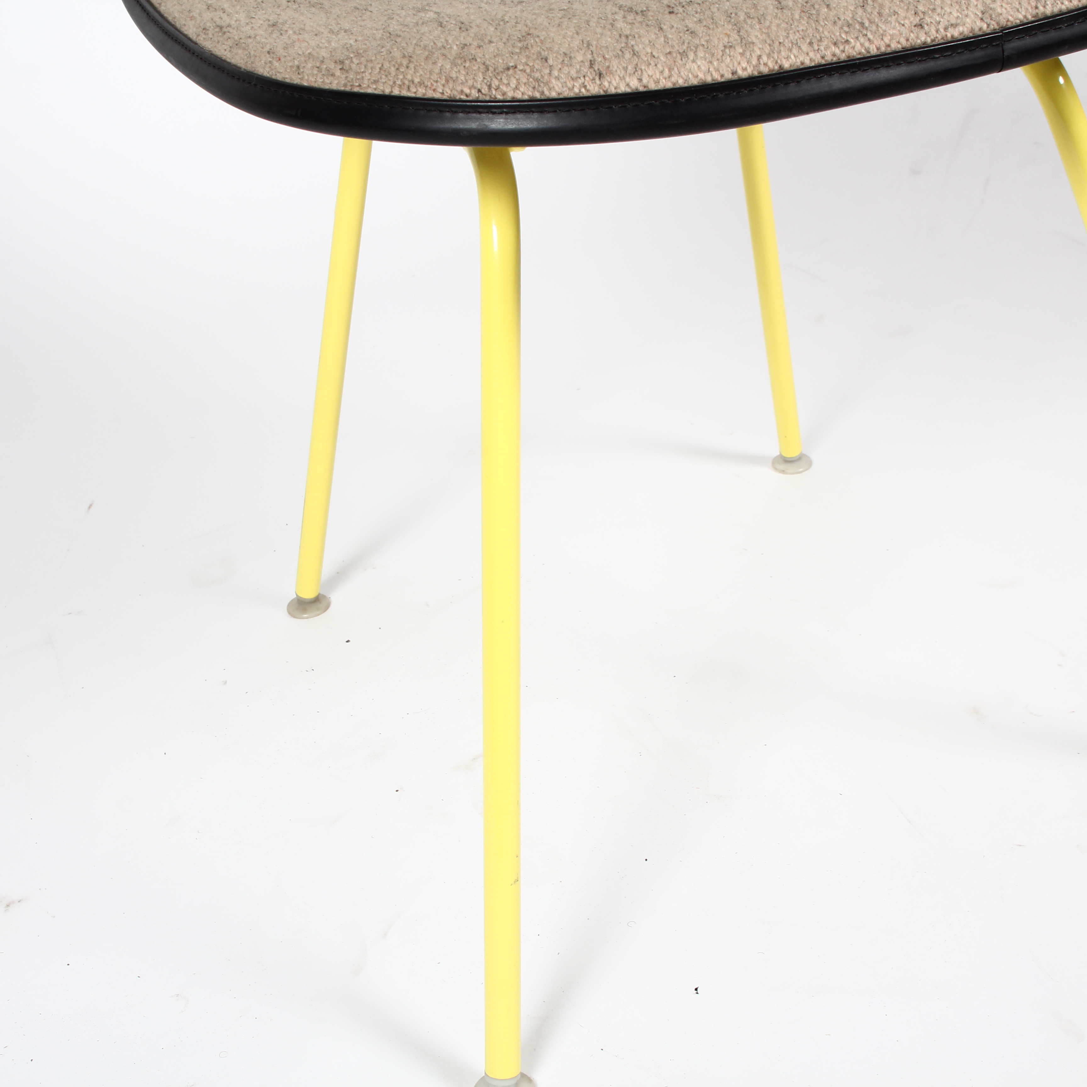 Vintage Eames Oatmeal and Yellow Side Chair by Herman Miller