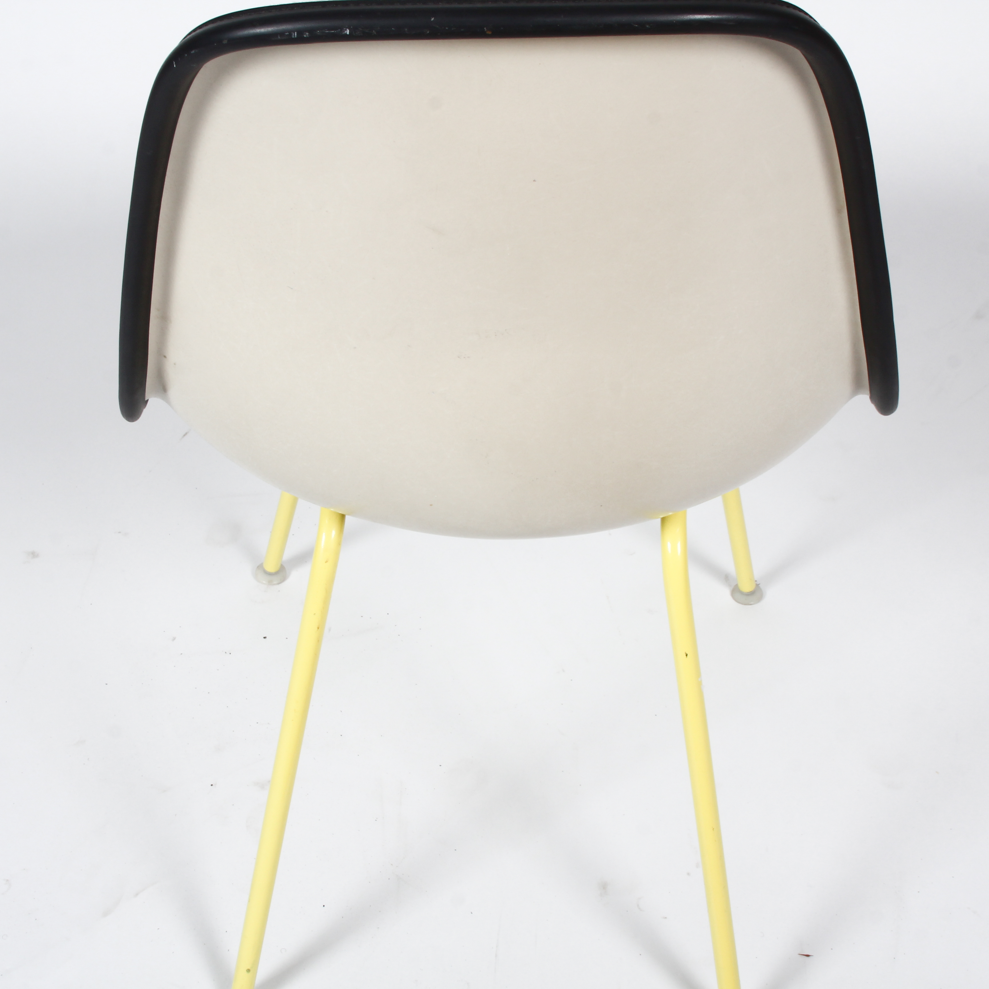 Vintage Eames Oatmeal and Yellow Side Chair by Herman Miller