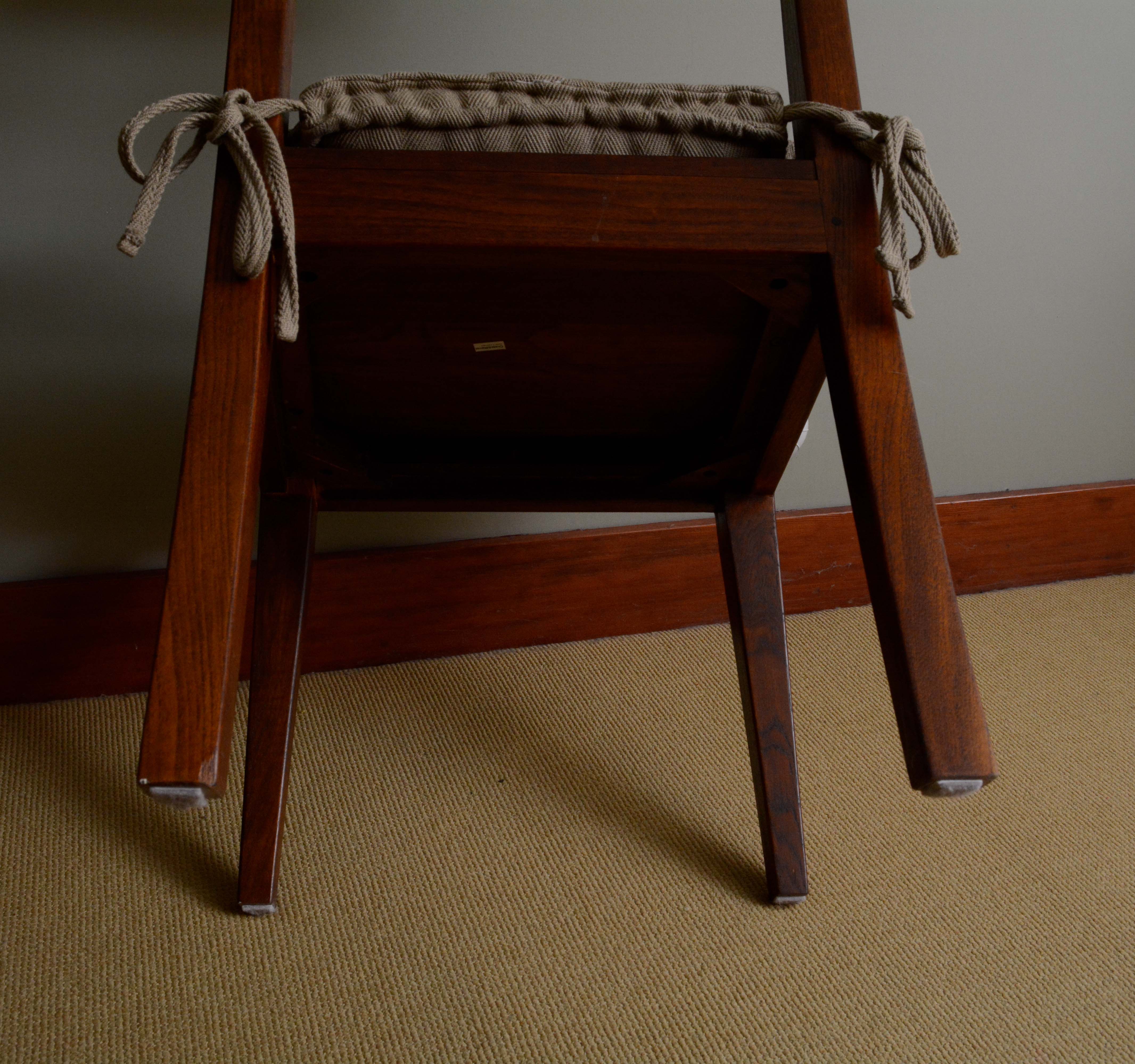 Crate & Barrel Rustic Mango Wood Farm Table & Side Chairs