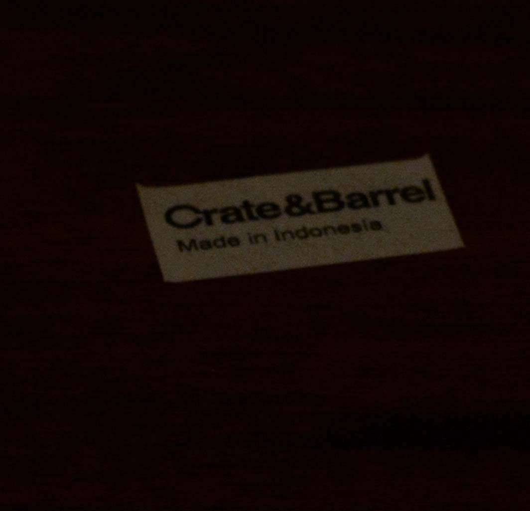 Crate & Barrel Rustic Mango Wood Farm Table & Side Chairs