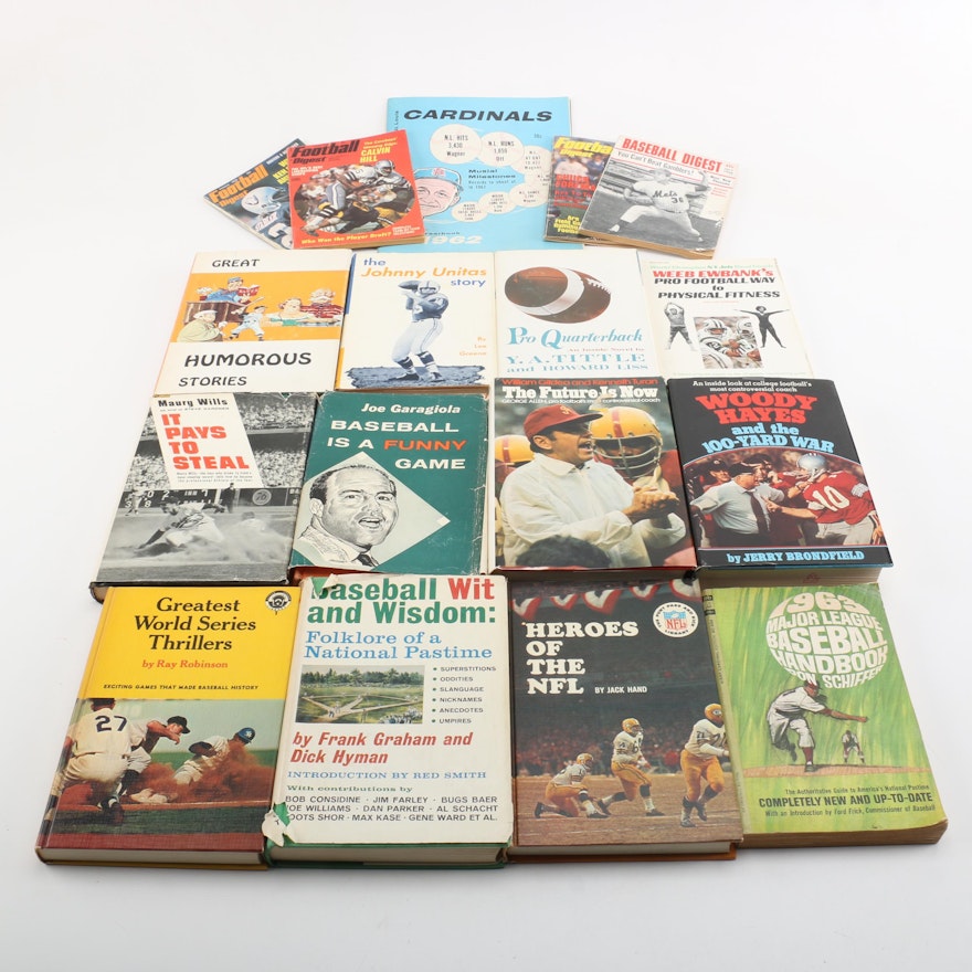 Assorted Books on Sports Including 1960 "Baseball is a Funny Game"