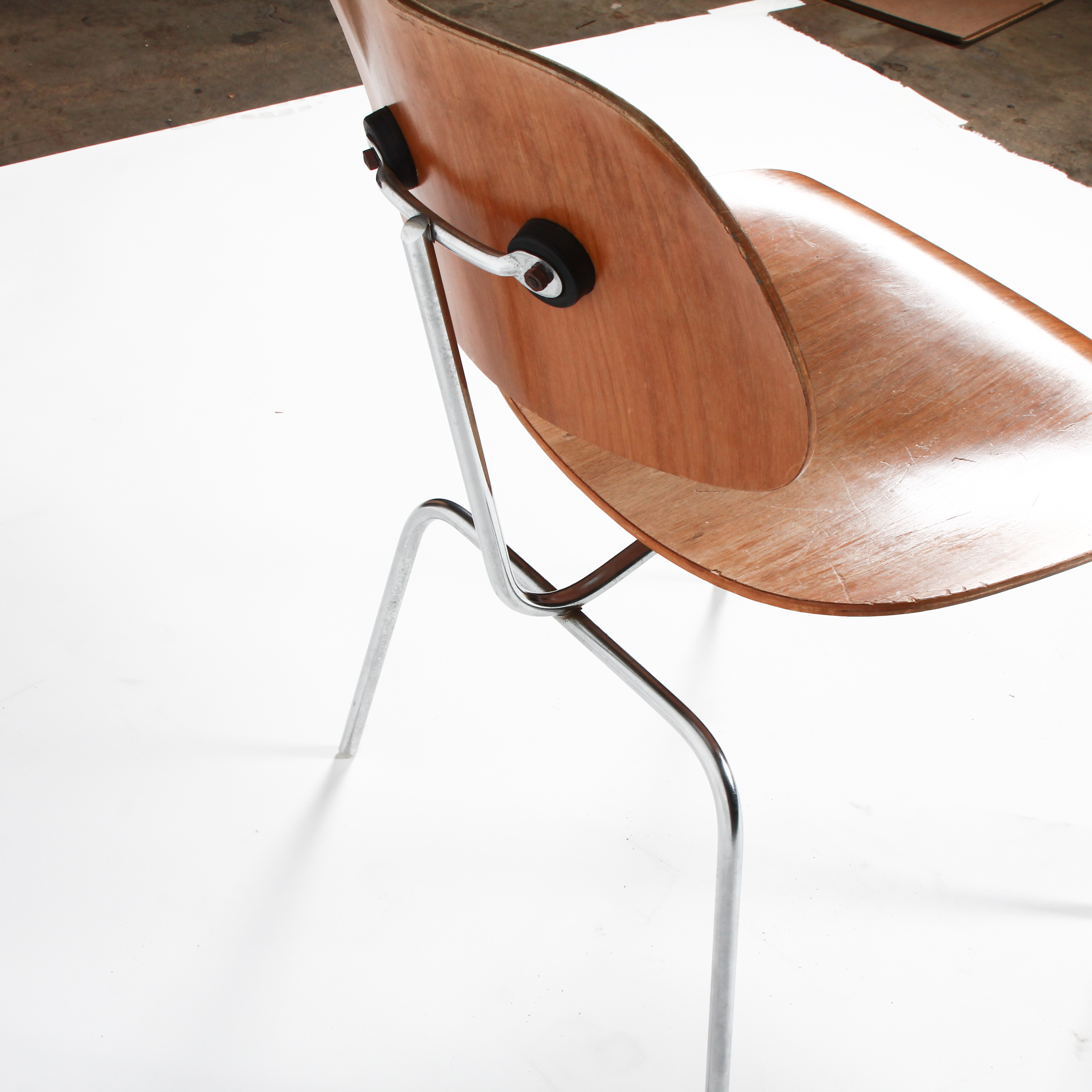 Vintage Mid Century Modern Eames DCM Side Chair by Herman Miller