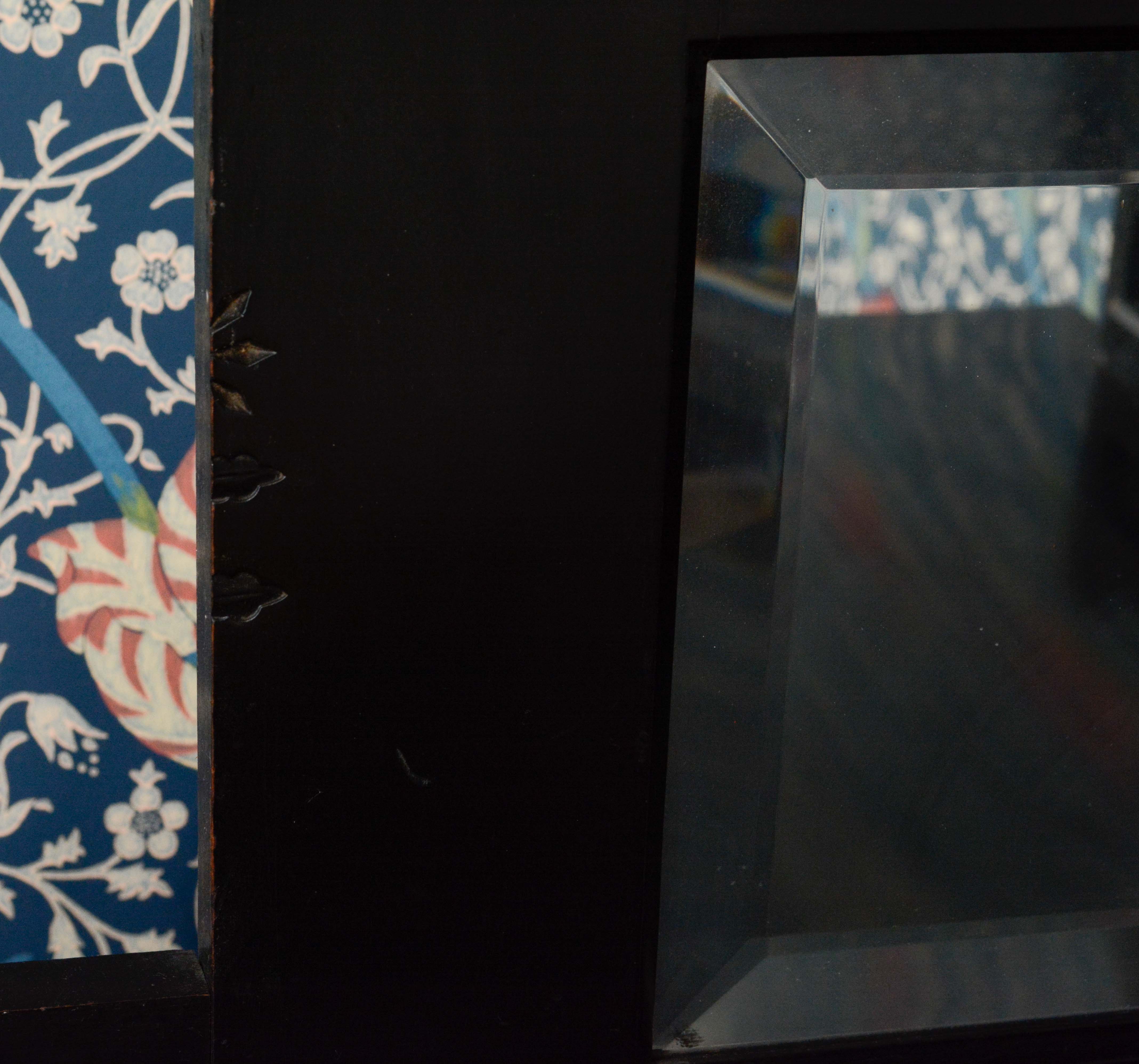 Antique Ebonized Eastlake Corner Cabinet