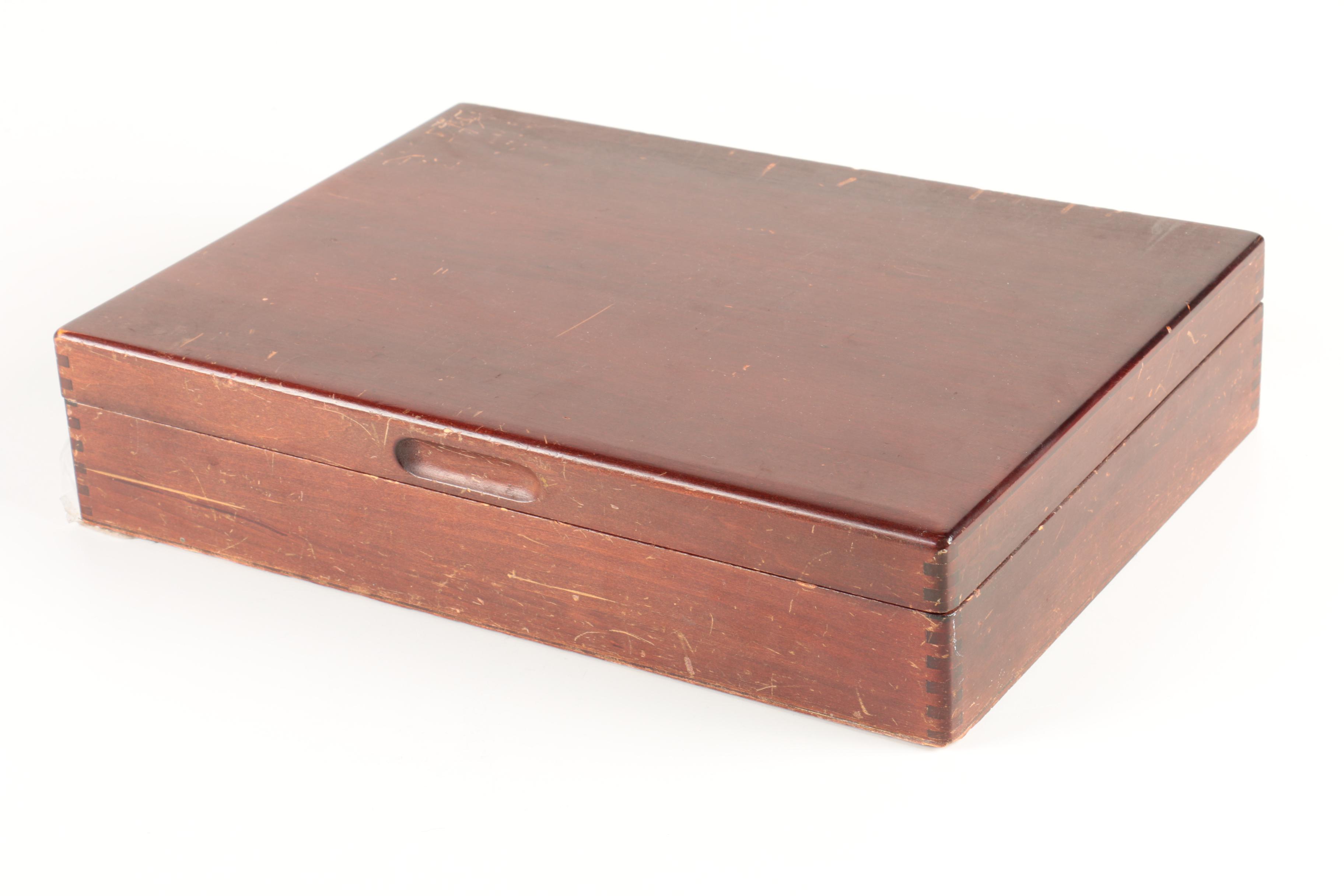 Dorling "Golden Autumn Symphony" Gold-Toned Flatware with Wooden Chest