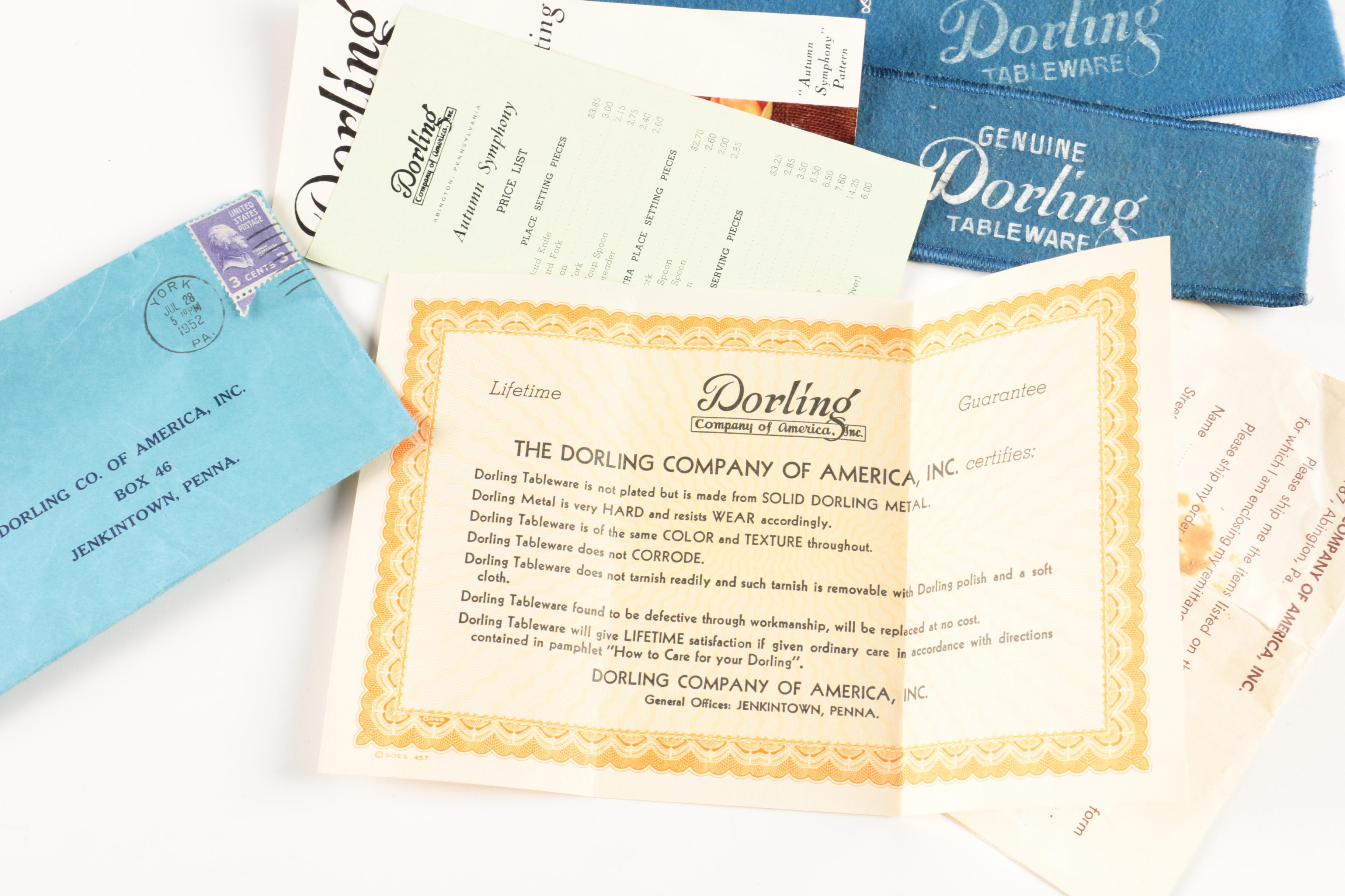 Dorling "Golden Autumn Symphony" Gold-Toned Flatware with Wooden Chest