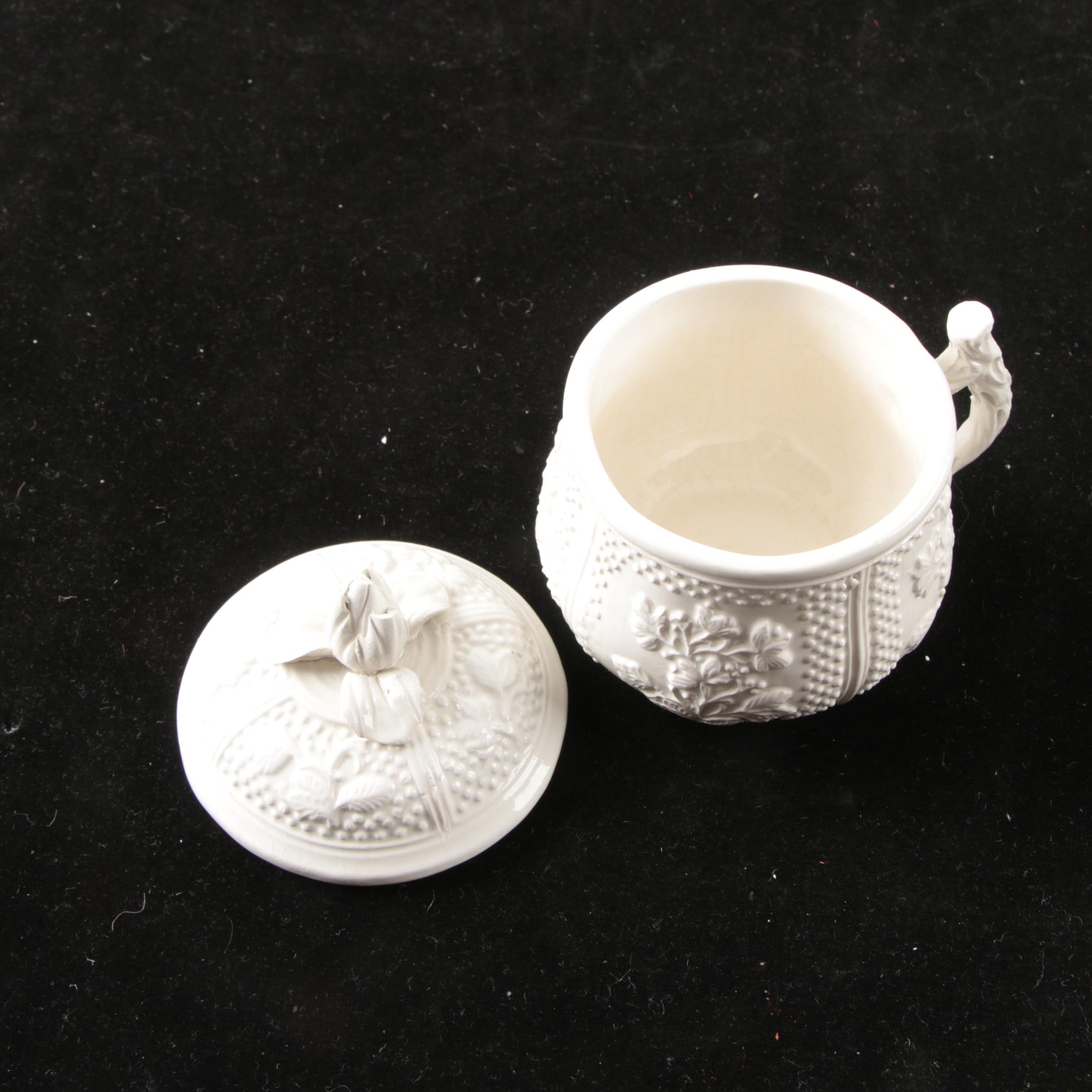 Vintage Italian Porcelain Pots De Crème Set