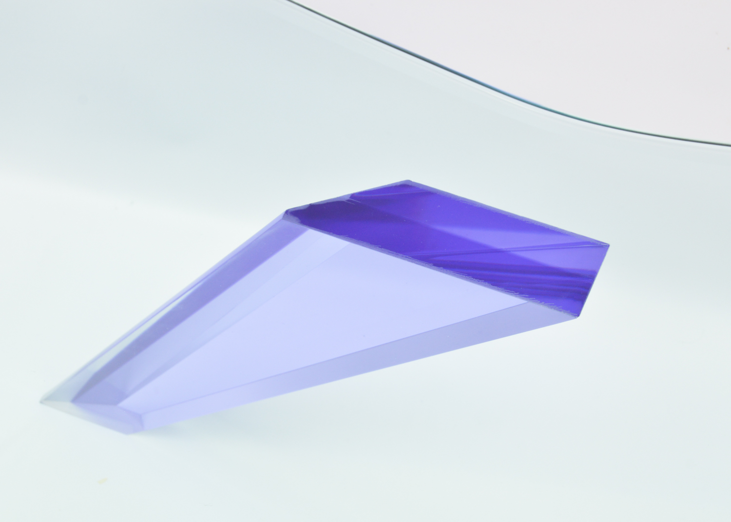 Modernist Glass and Colored Acrylic Coffee Table