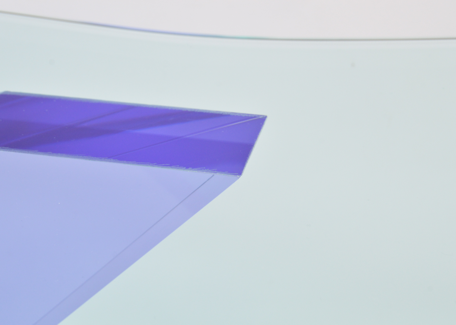 Modernist Glass and Colored Acrylic Coffee Table