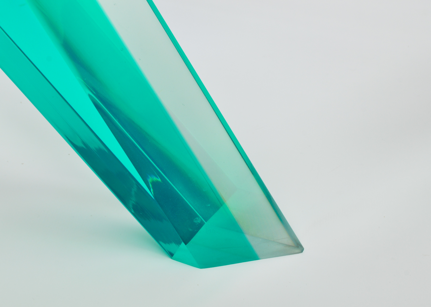 Modernist Glass and Colored Acrylic Coffee Table