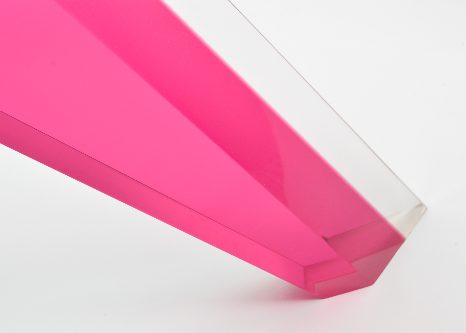 Modernist Glass and Colored Acrylic Coffee Table