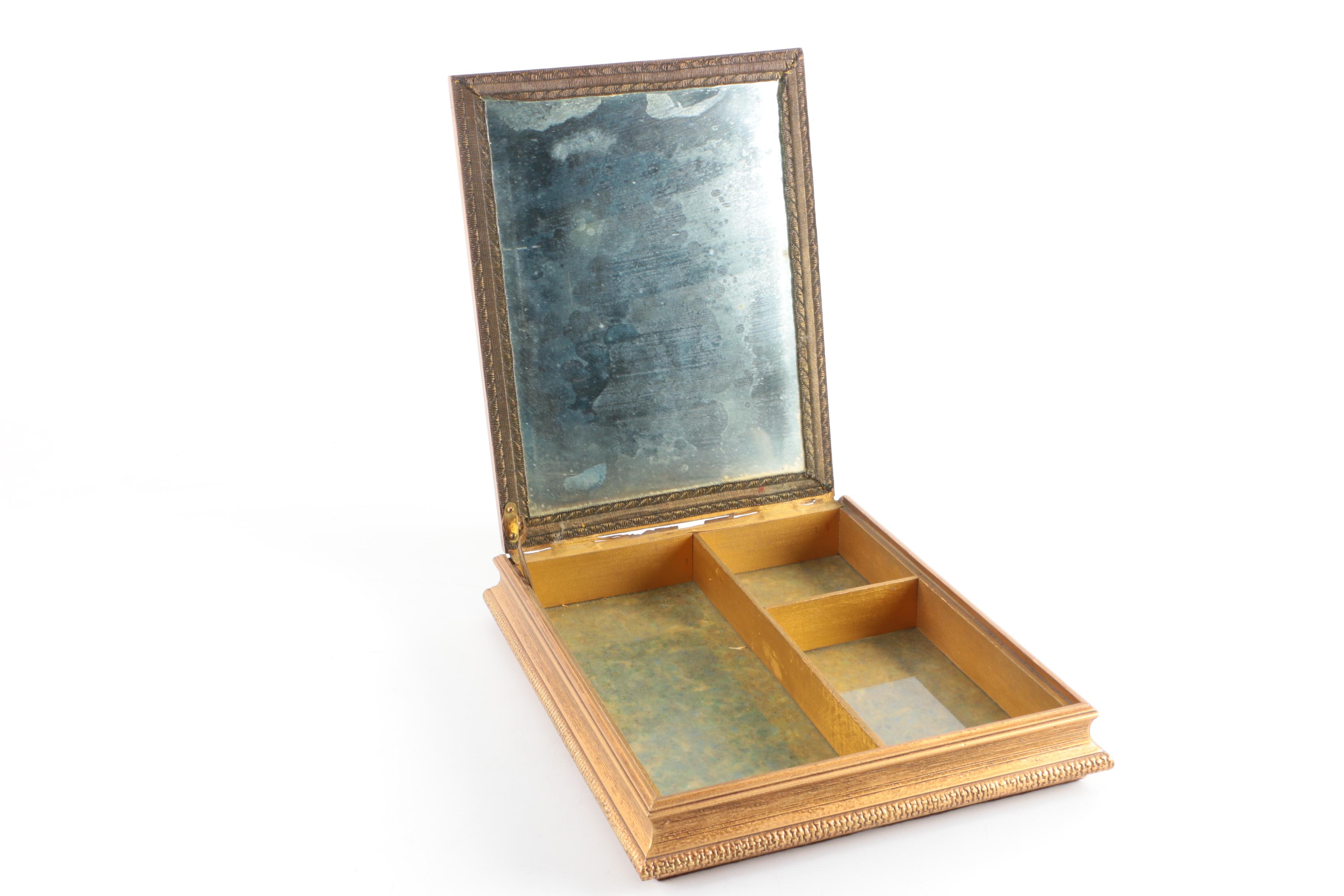 Vintage Vanity Box with Offset Lithograph