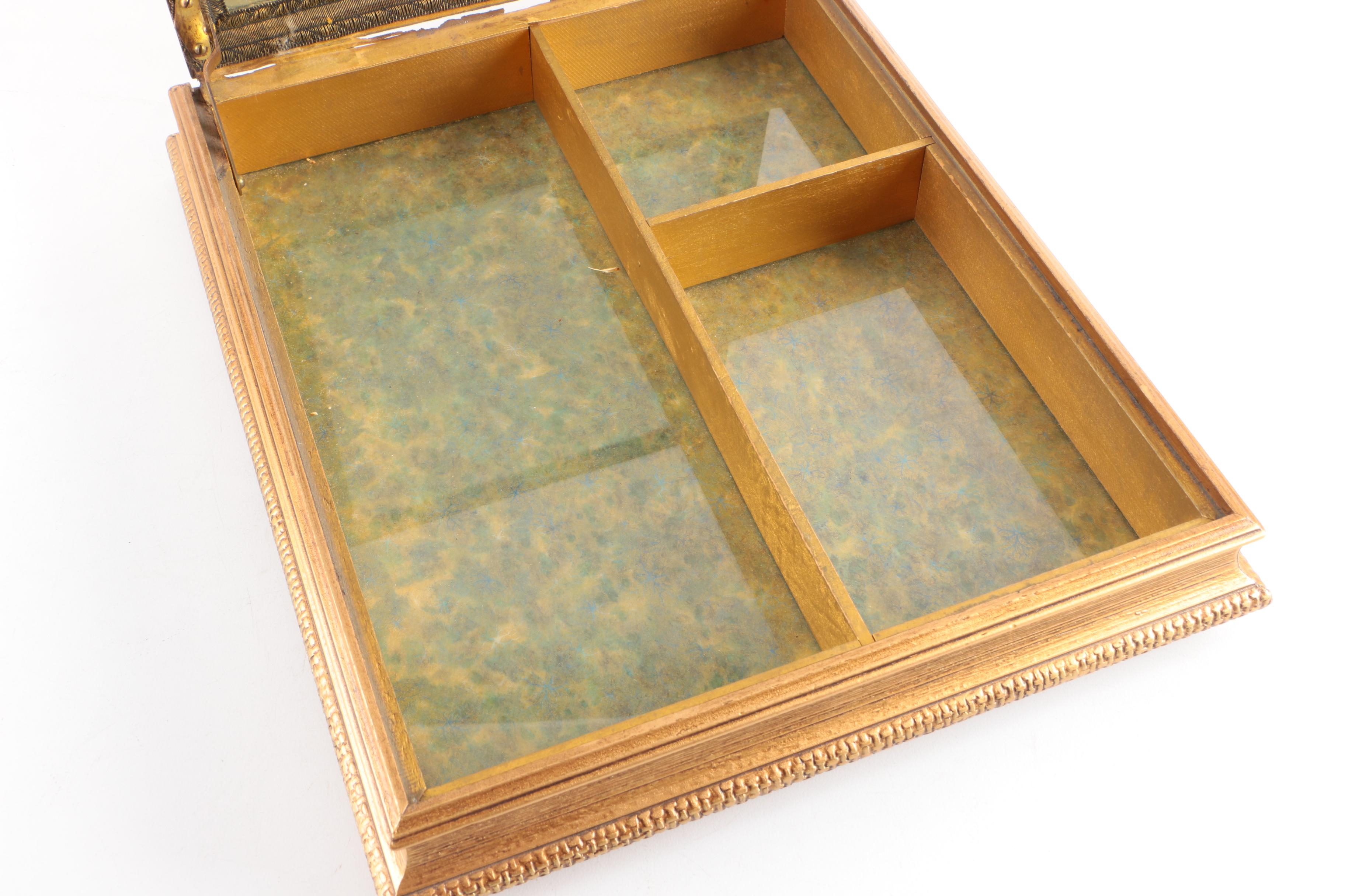 Vintage Vanity Box with Offset Lithograph