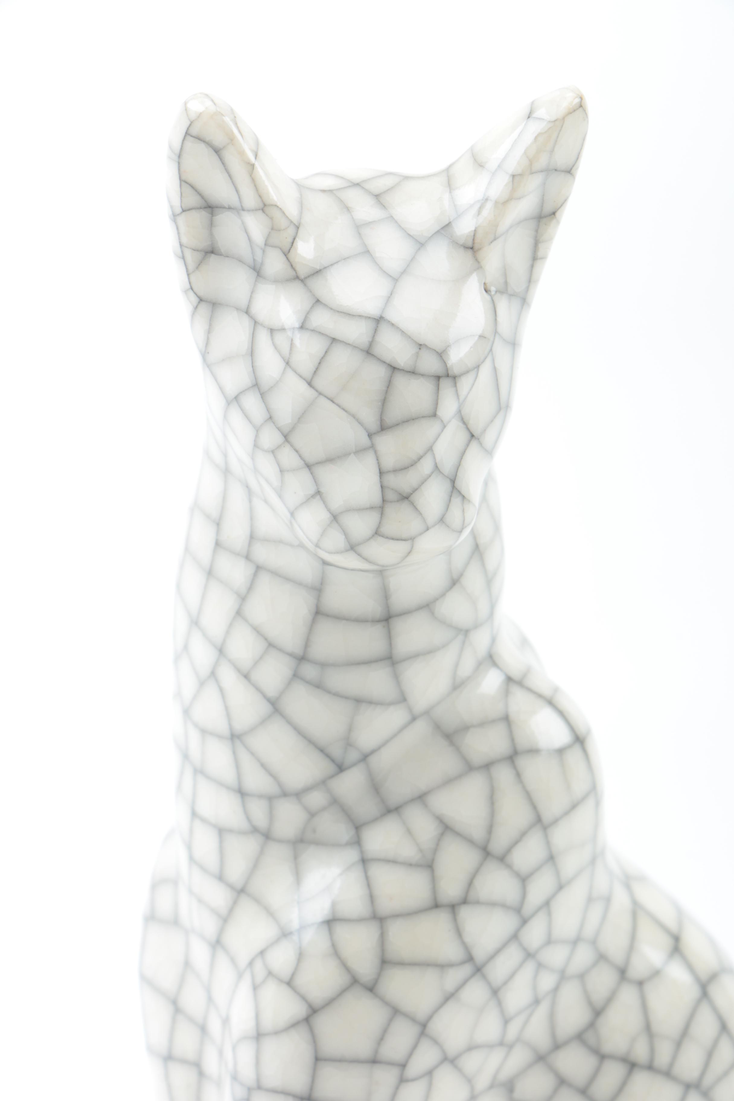 Set of Ceramic Sitting Cat Figurines