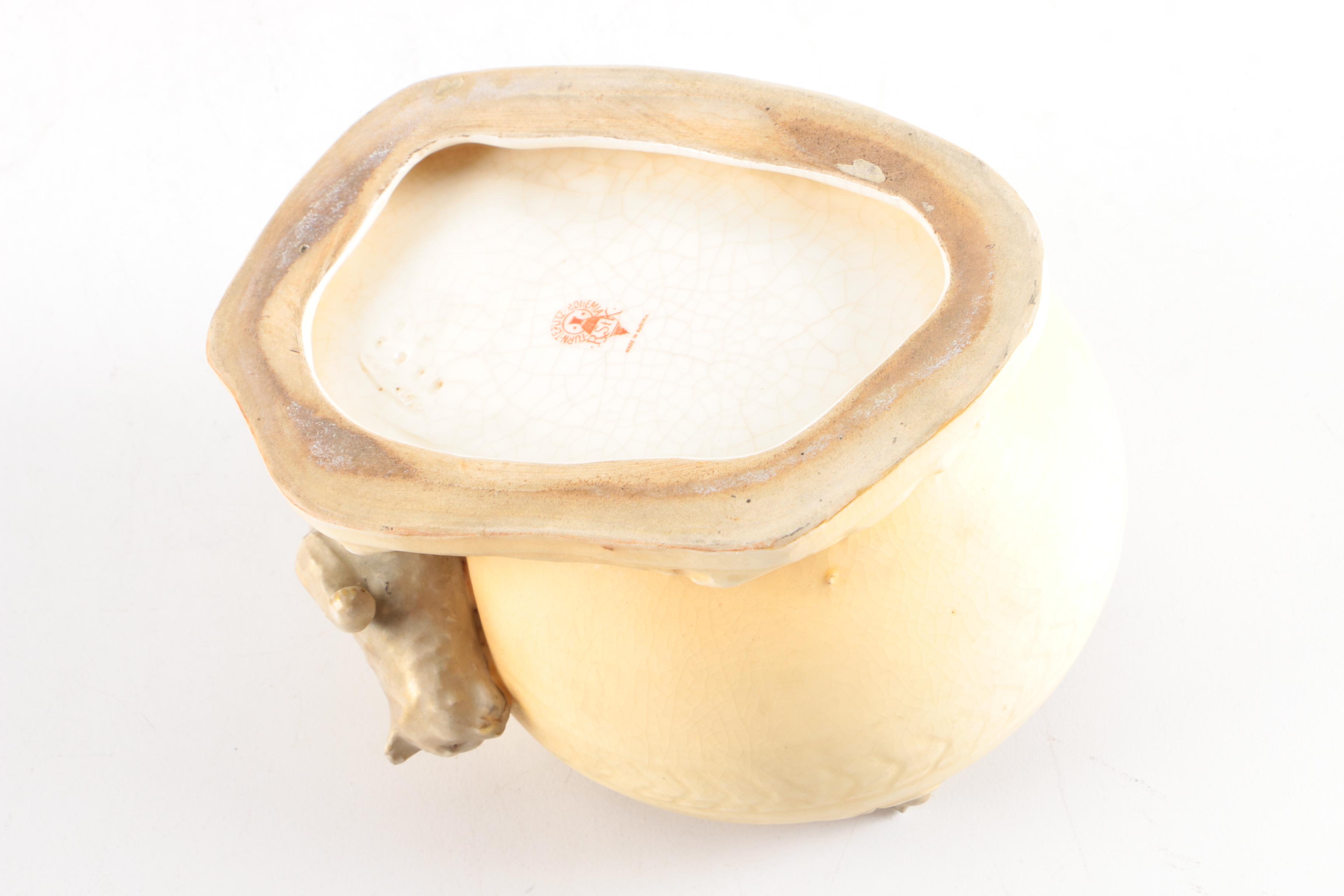 Turn Teplitz Bohemia RSTK Austrian Ceramic Bowl