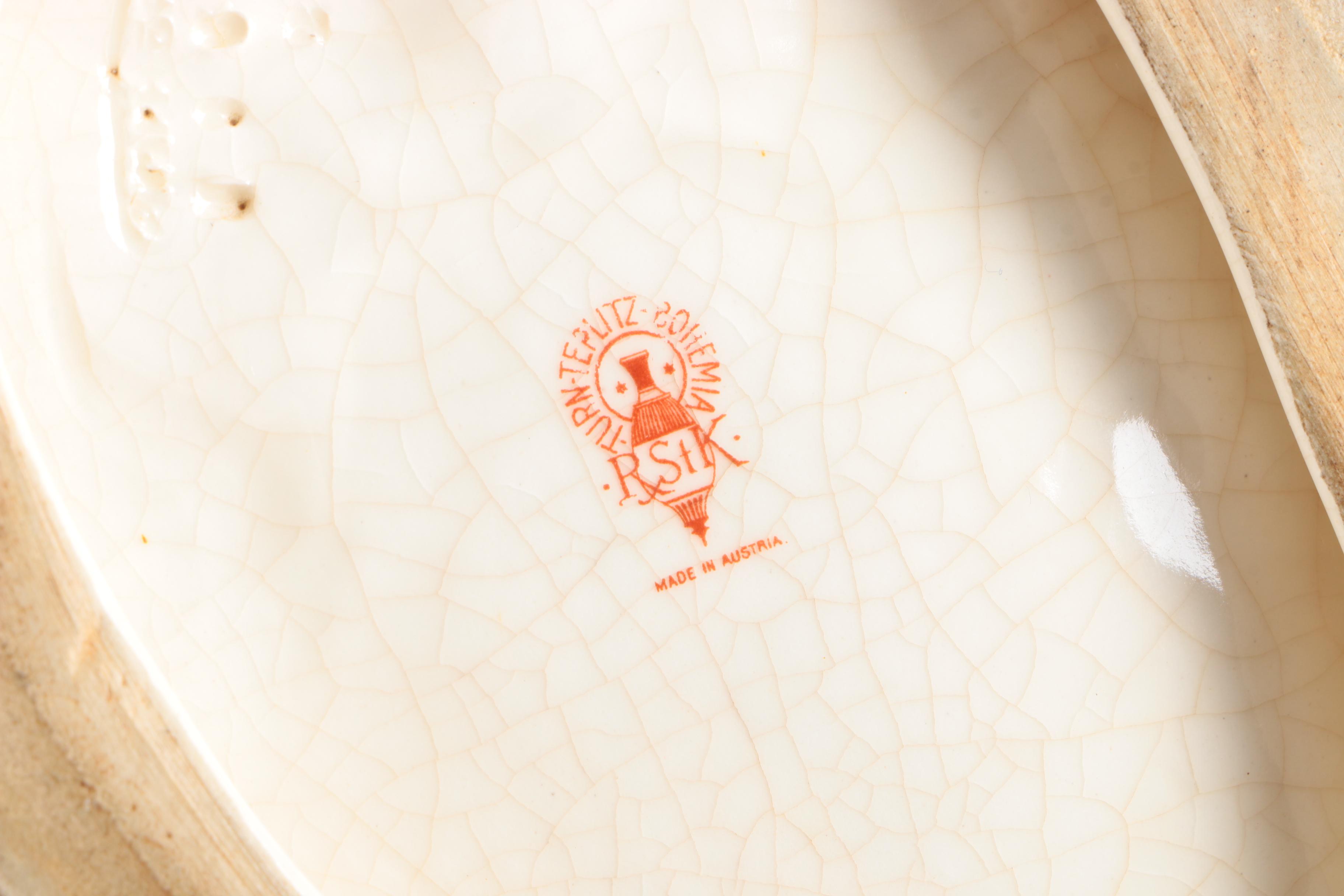 Turn Teplitz Bohemia RSTK Austrian Ceramic Bowl