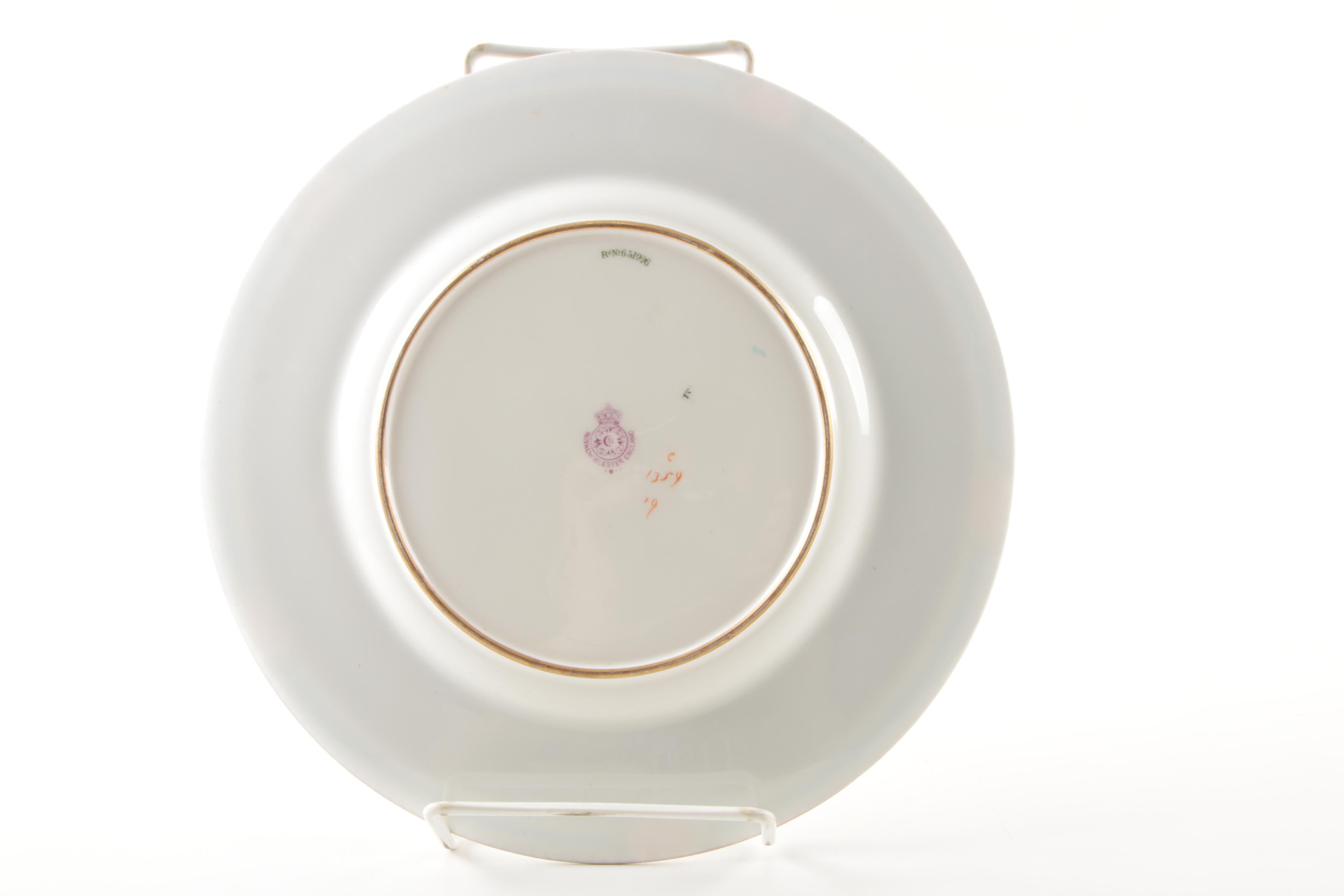 Vintage Royal Worcester Porcelain Plates