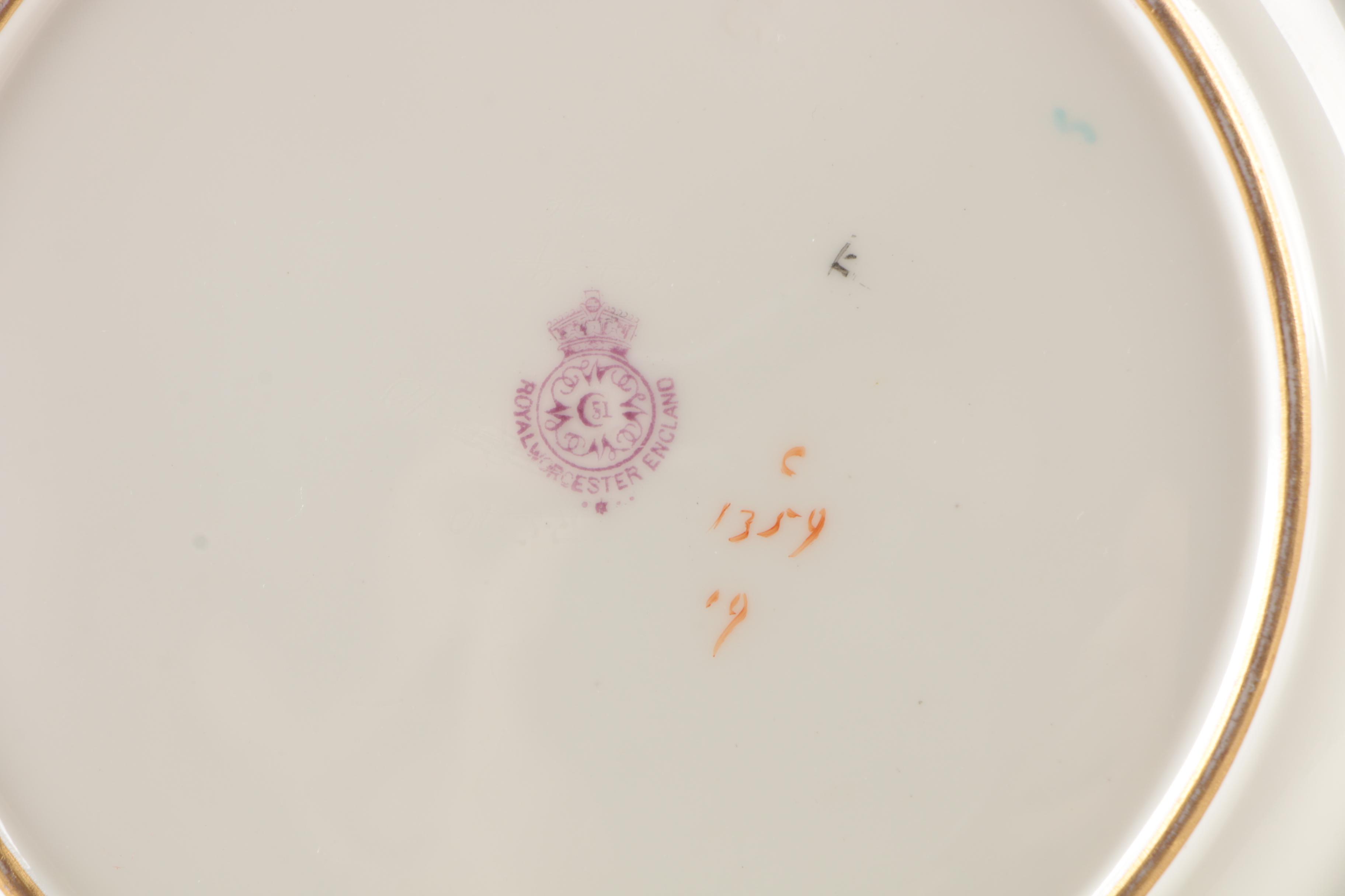 Vintage Royal Worcester Porcelain Plates