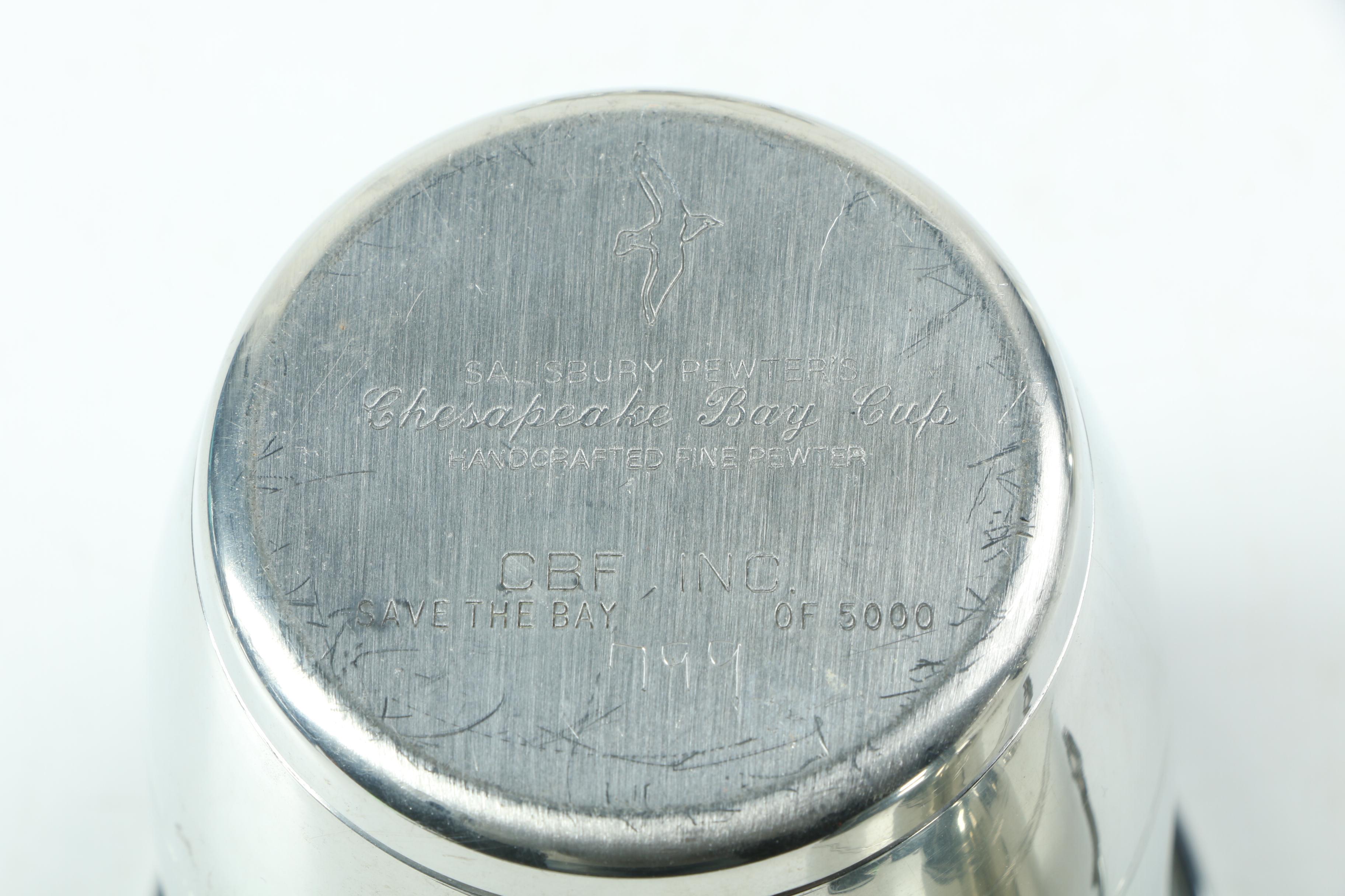 Salisbury Pewter "Chesapeake Bay" Cups and Assorted Pewter Barware