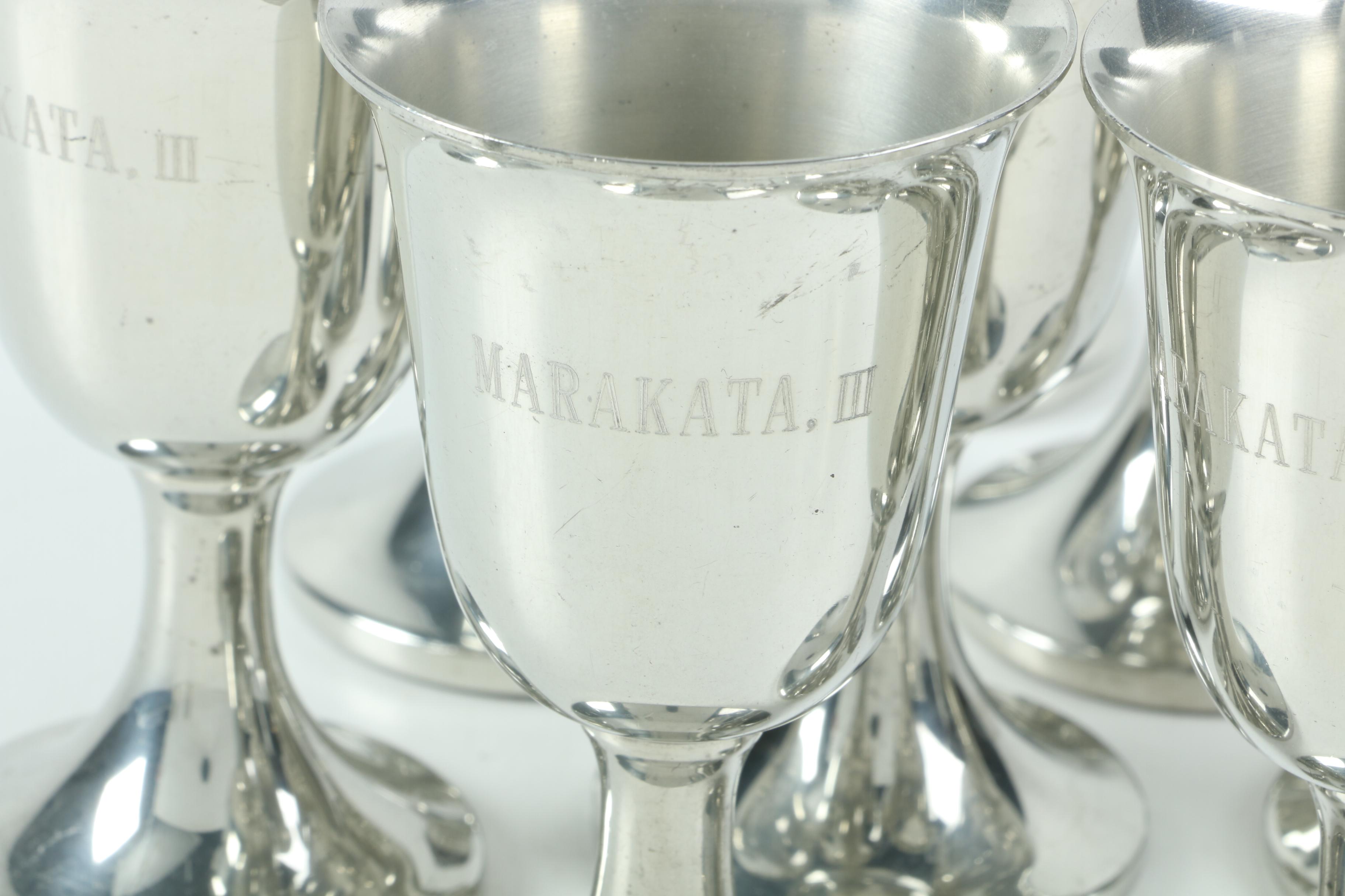 Salisbury Pewter "Chesapeake Bay" Cups and Assorted Pewter Barware