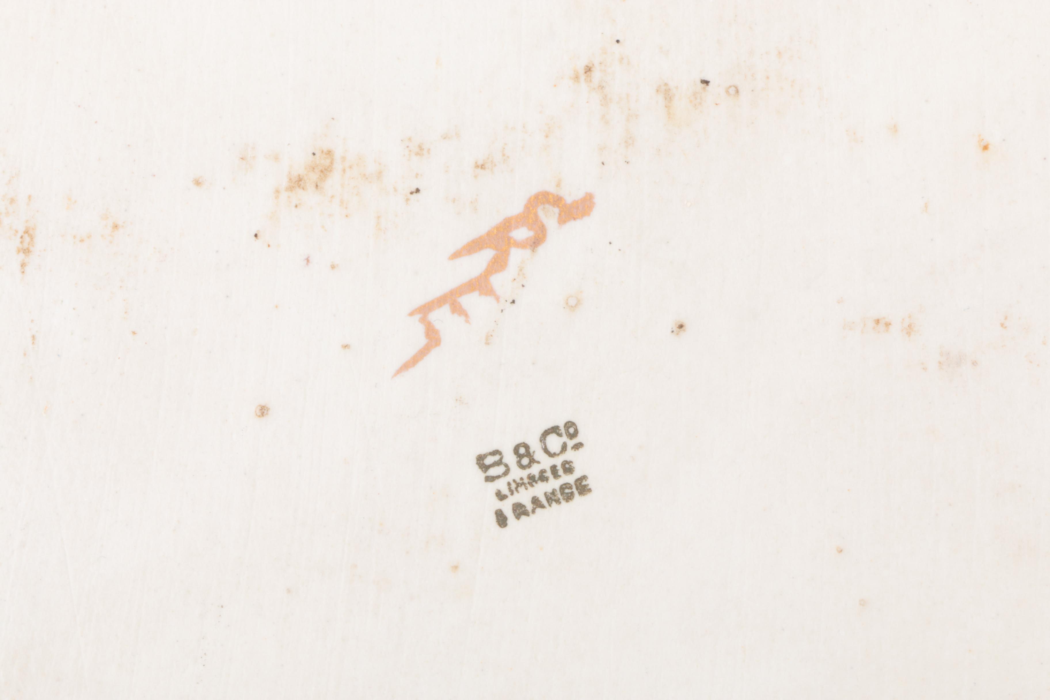 Hobbyist Painted B & Co. Limoges Porcelain Vanity Accessories