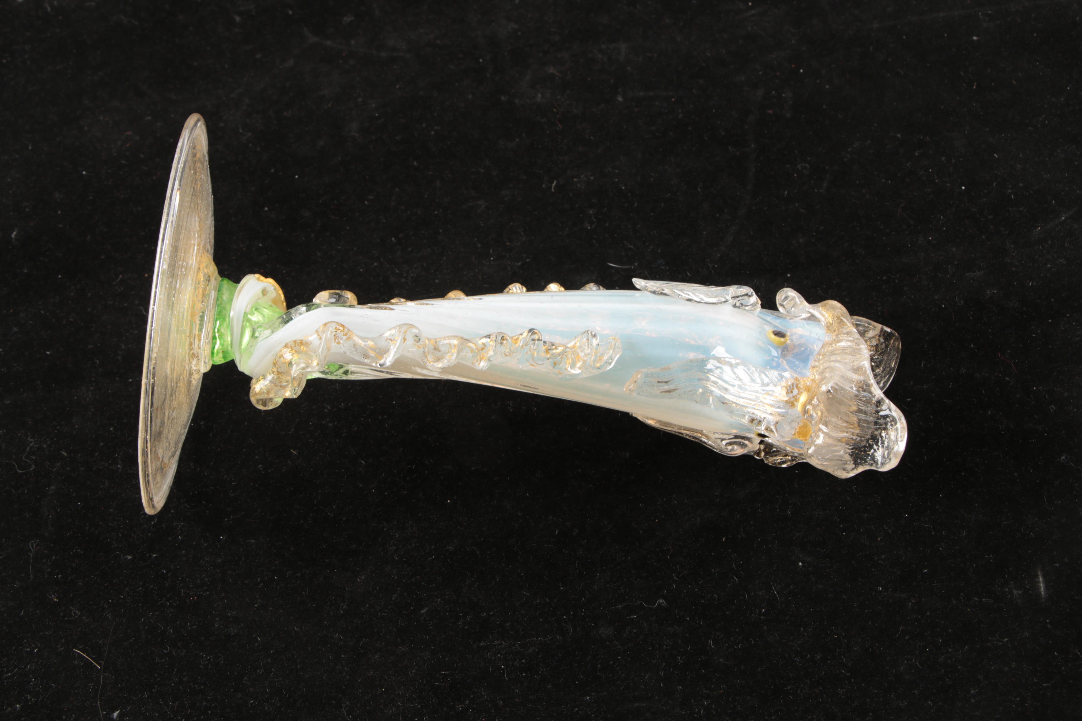 Salviati Style Venetian Fish Motif Vases