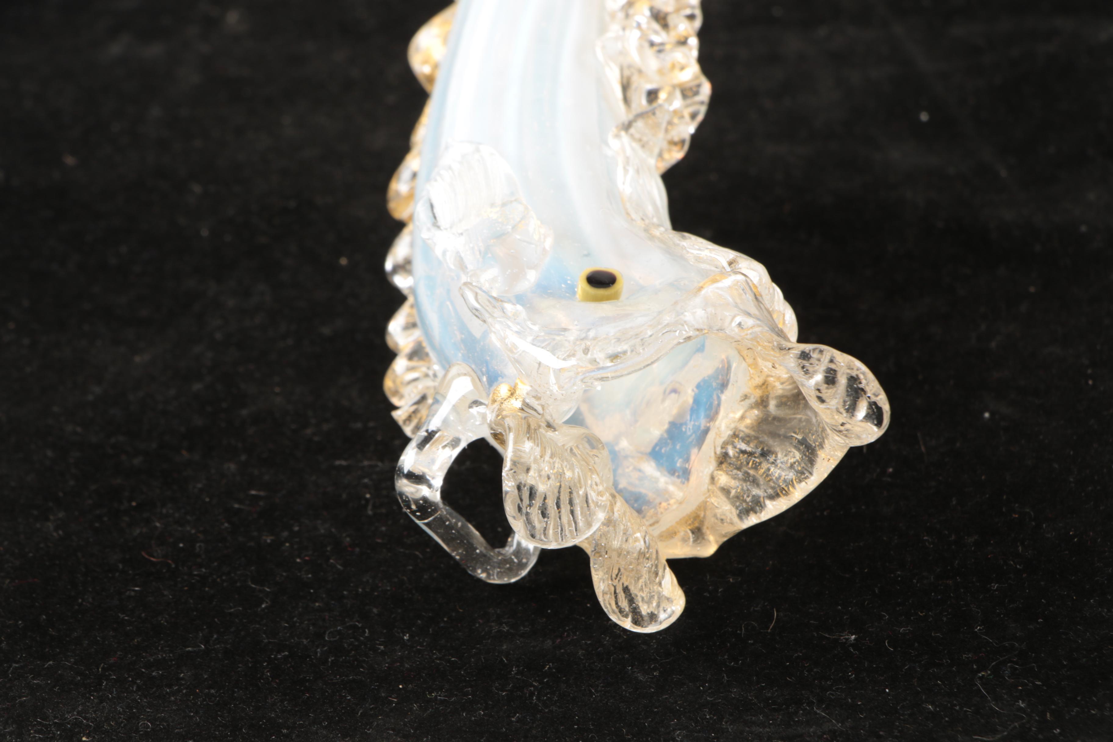 Salviati Style Venetian Fish Motif Vases