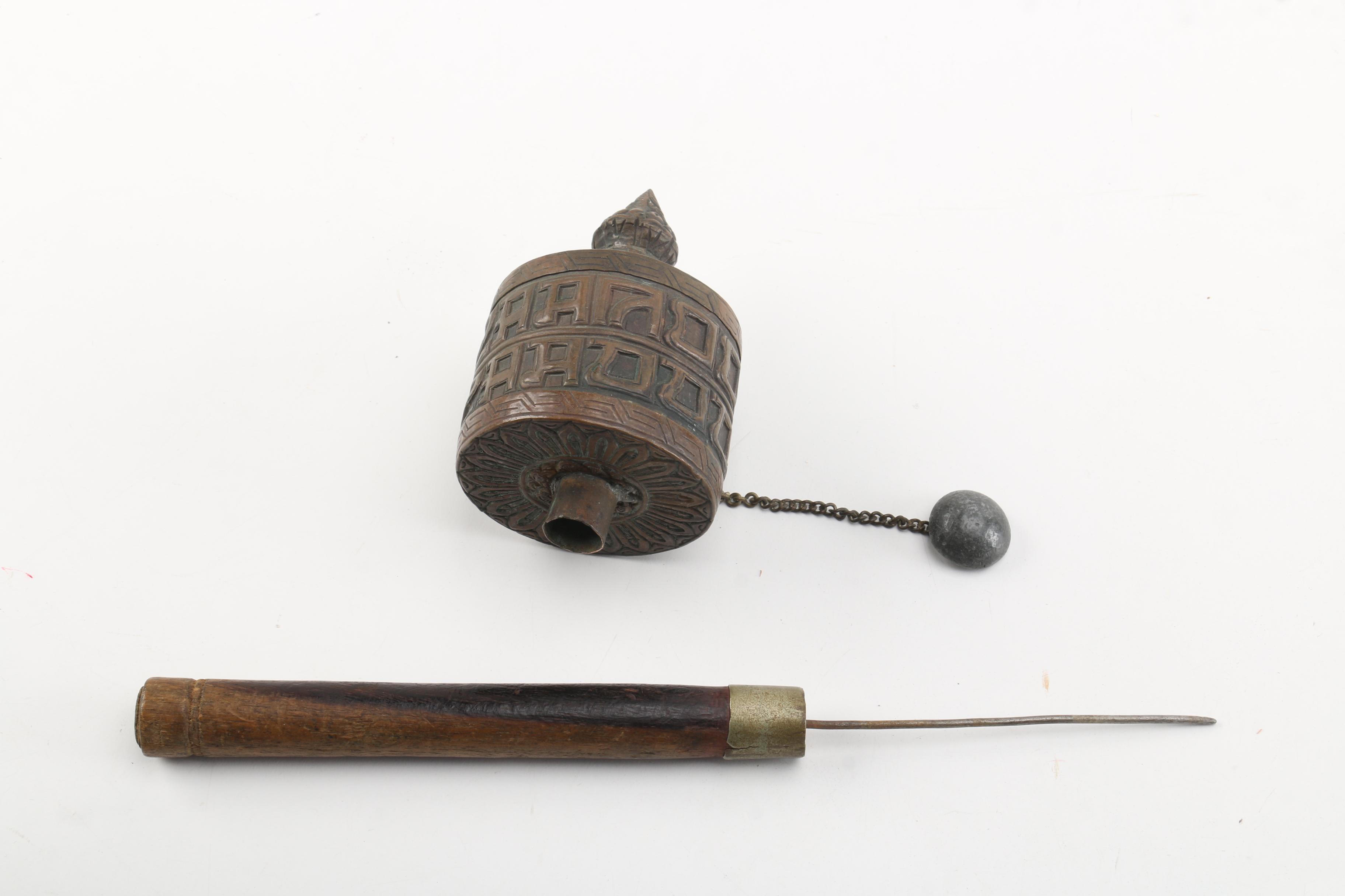 Tibetan Buddhist Mani Hand Prayer Wheel