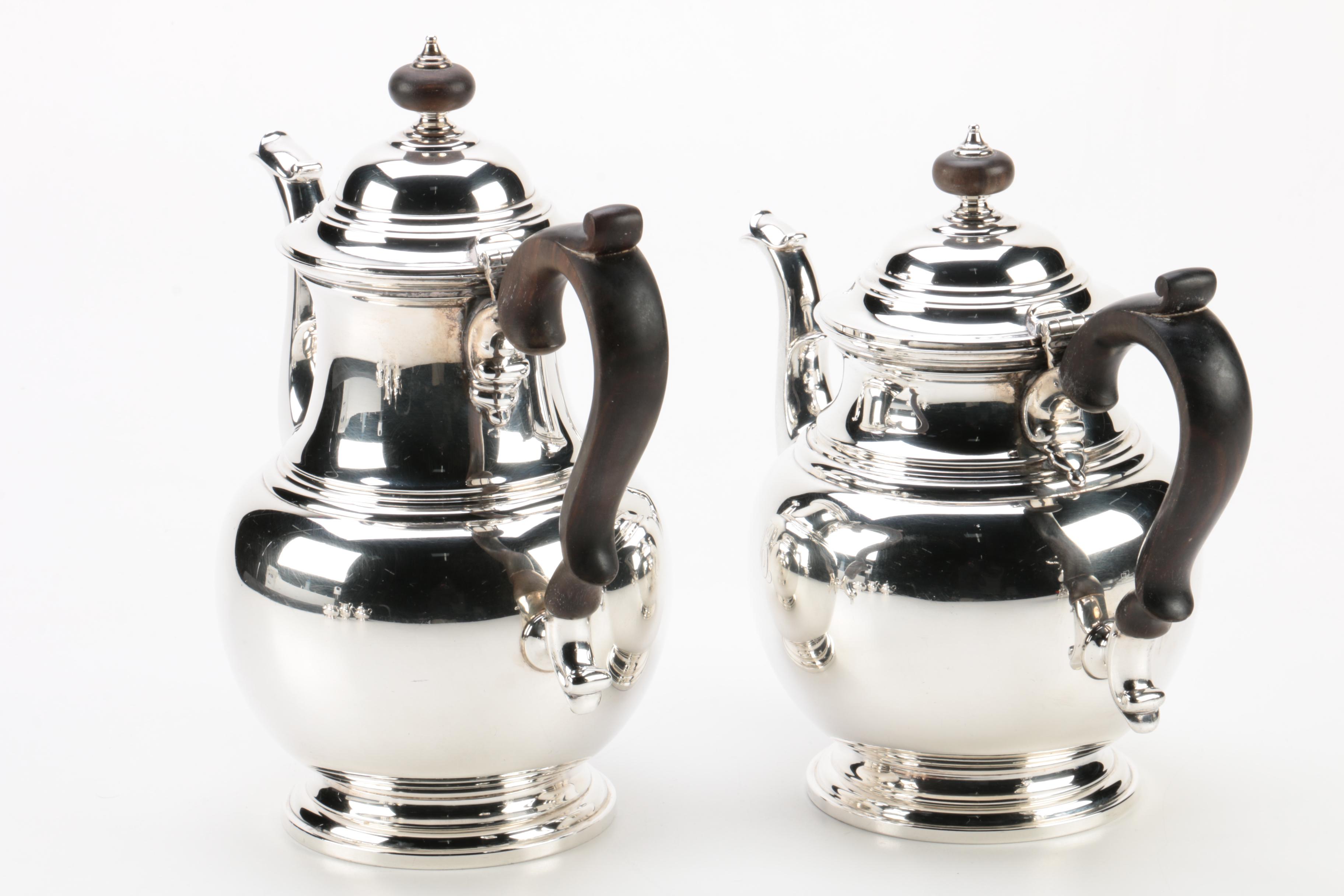 Early 1940s - Early 1950s Gorham Sterling Silver Coffee and Tea Set