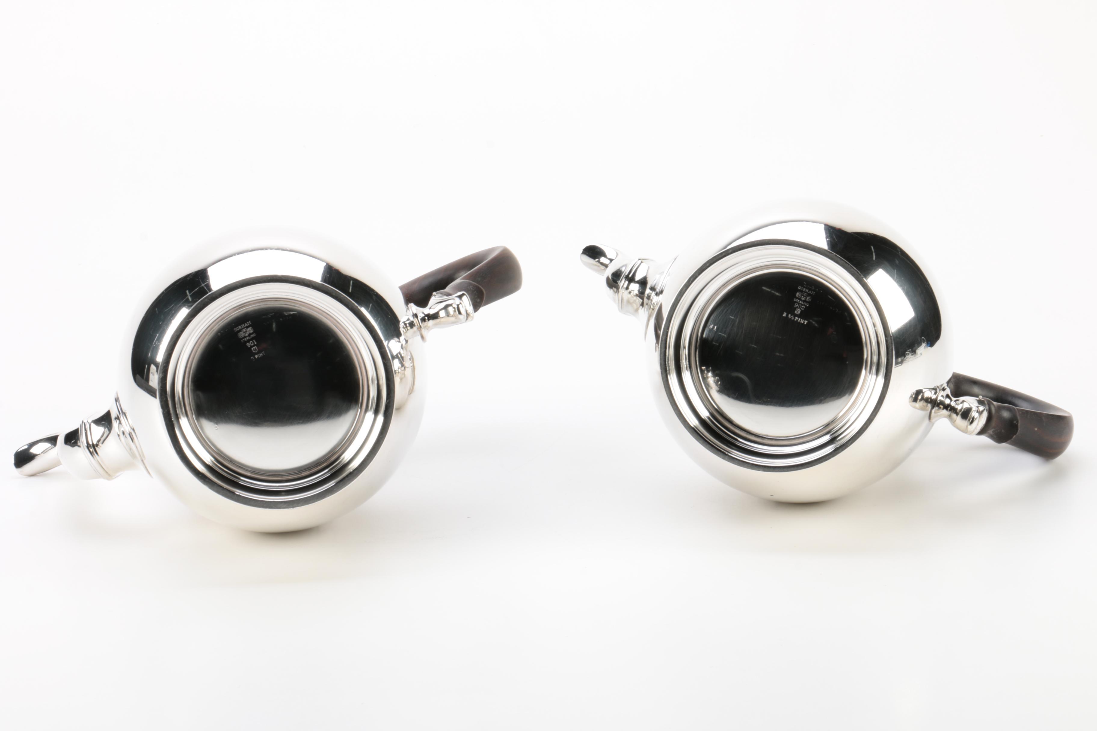 Early 1940s - Early 1950s Gorham Sterling Silver Coffee and Tea Set