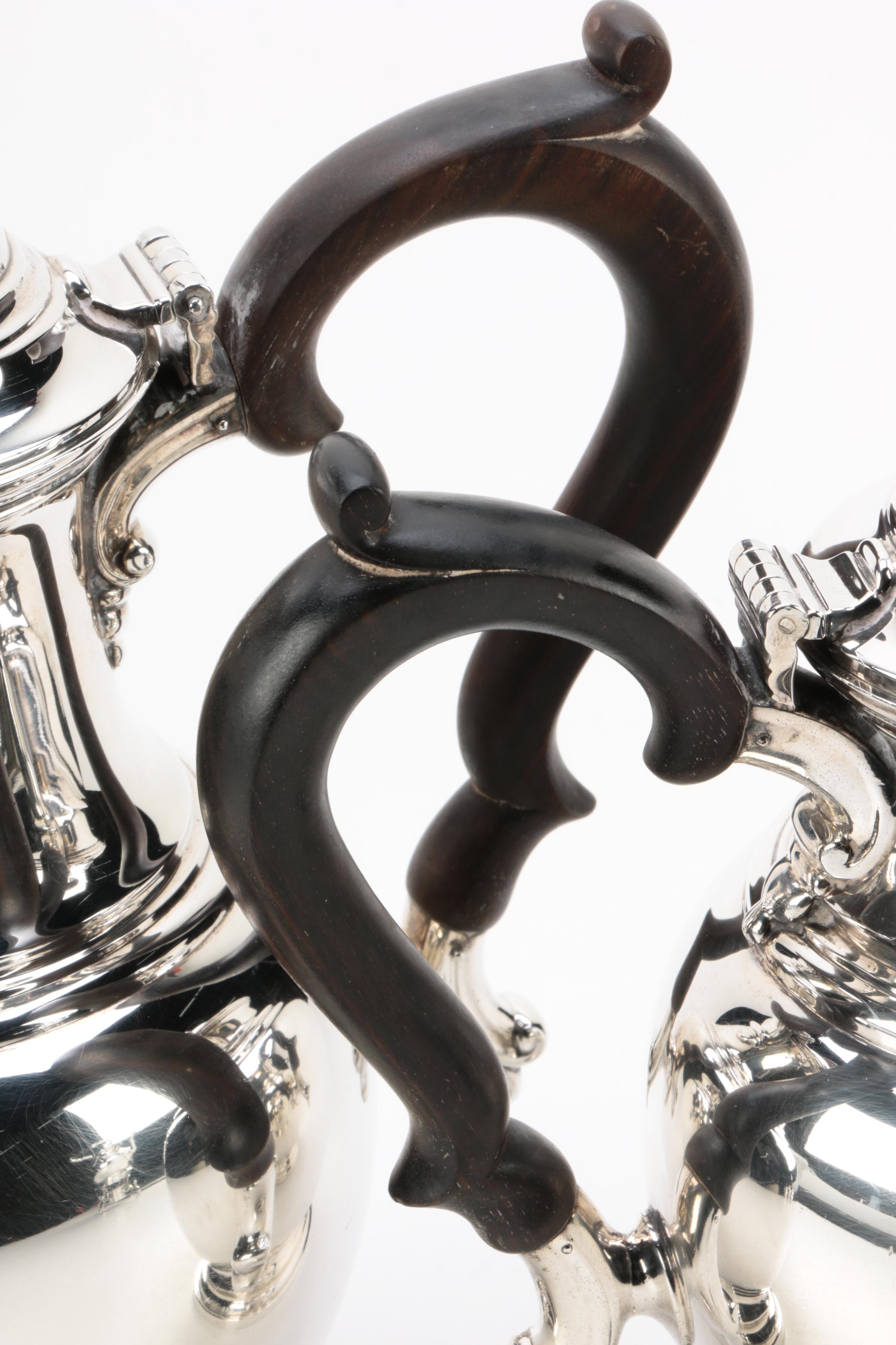 Early 1940s - Early 1950s Gorham Sterling Silver Coffee and Tea Set