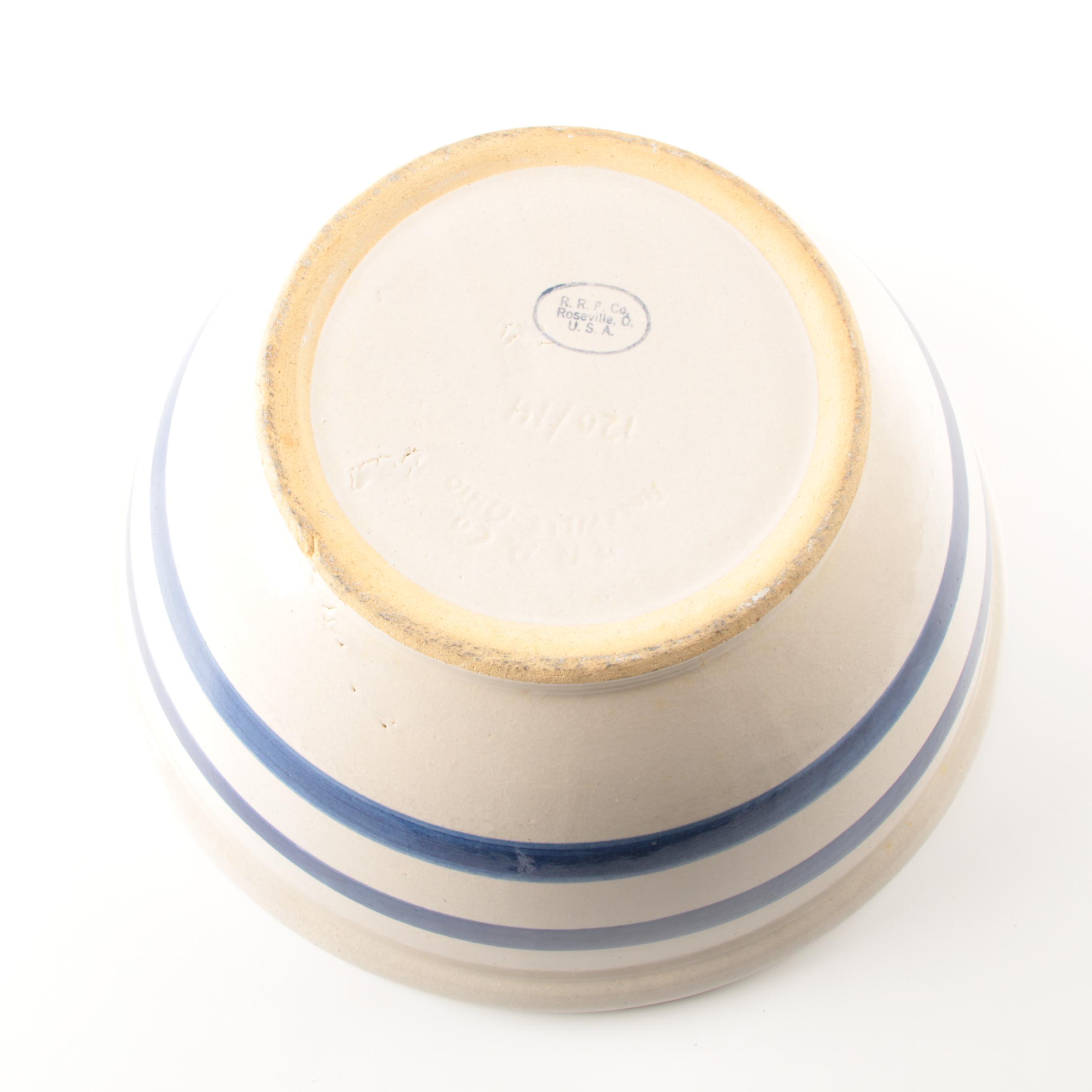 Vintage Green's and Robinson-Ransbottom Pottery Mixing Bowls