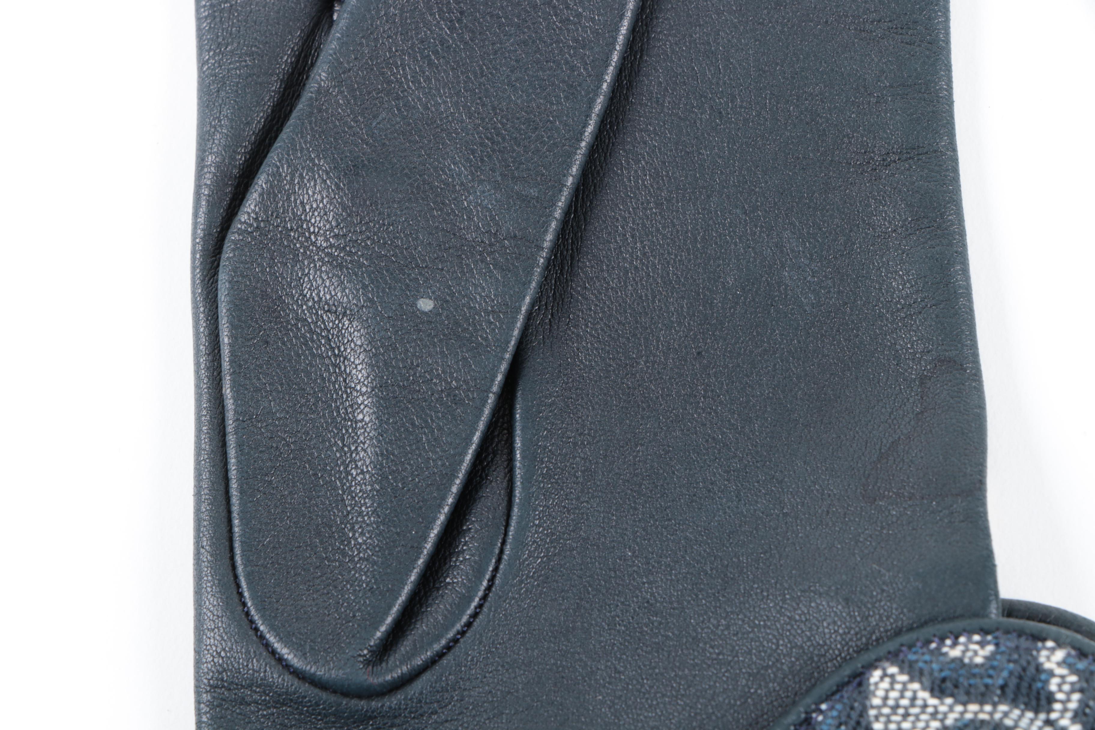 Vintage Christian Dior Cuffed Lambskin Leather Gloves