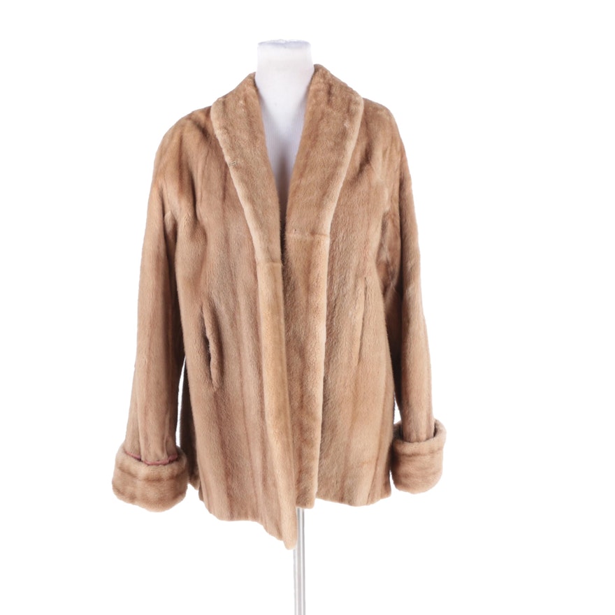 Women's Vintage Annis Furs Bleached Marmot Fur Jacket