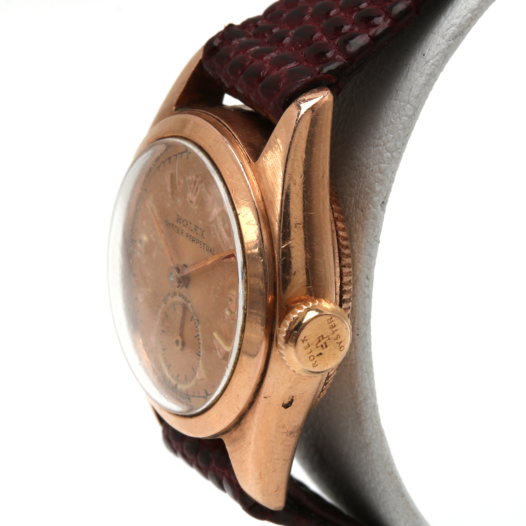 Rolex Oyster 14K Rose Gold Bubbleback Watch