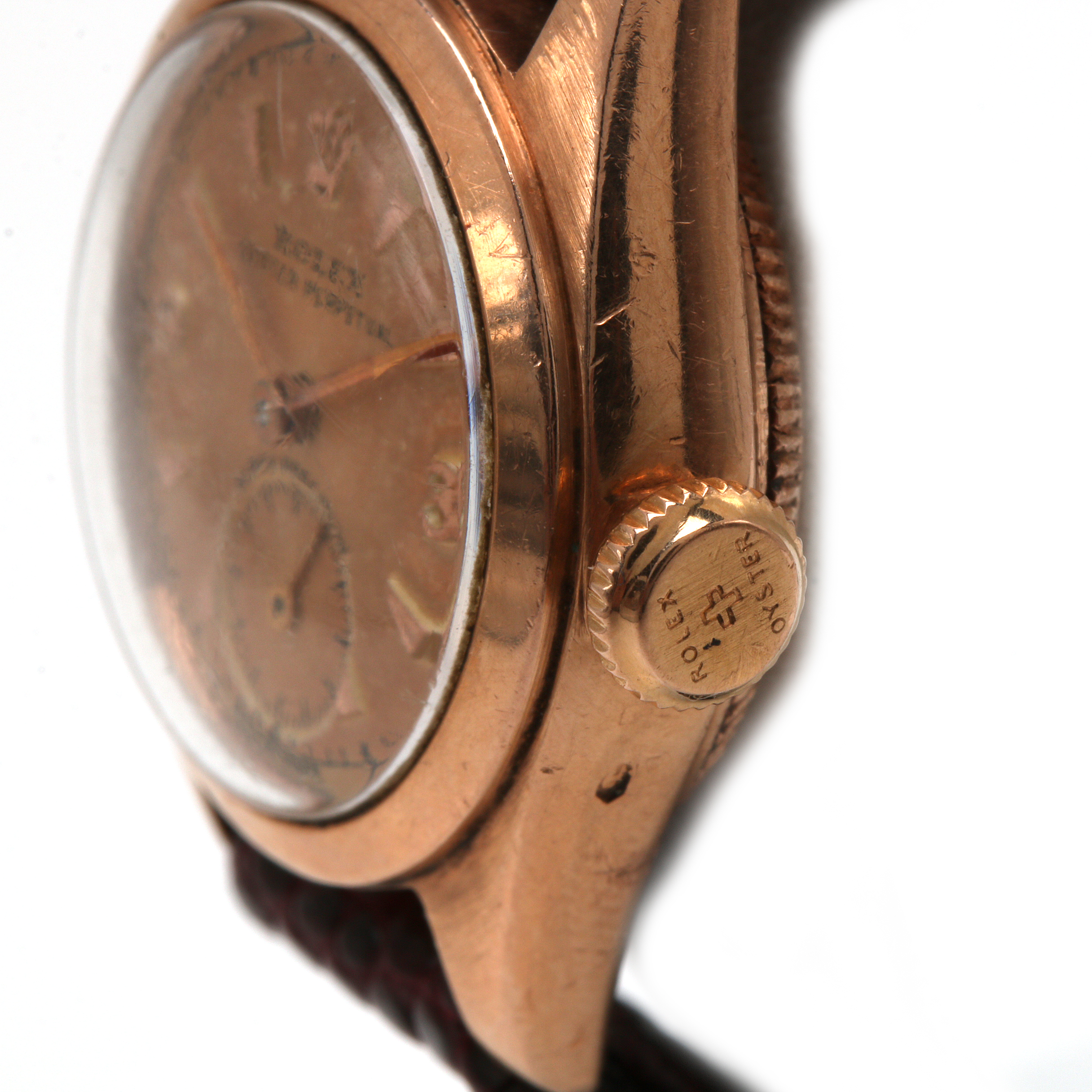 Rolex Oyster 14K Rose Gold Bubbleback Watch