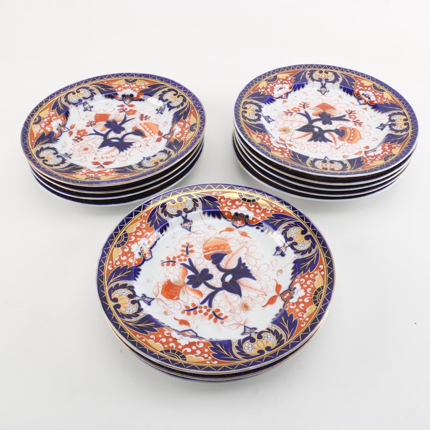 Antique Chamberlains Regent China Dinner Plates 1840-45