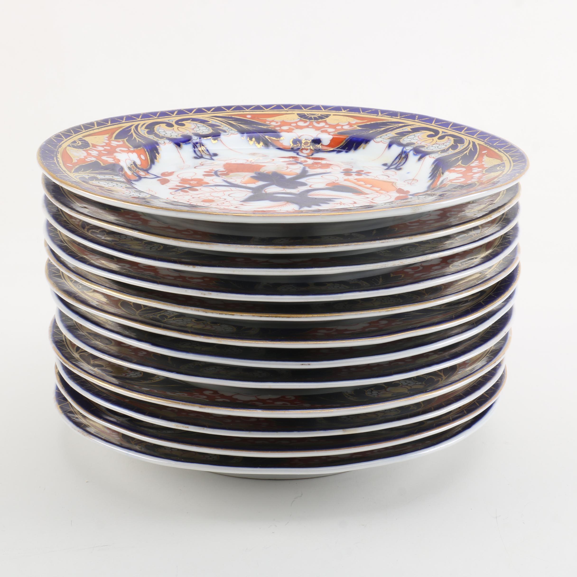 Antique Chamberlains Regent China Dinner Plates 1840-45