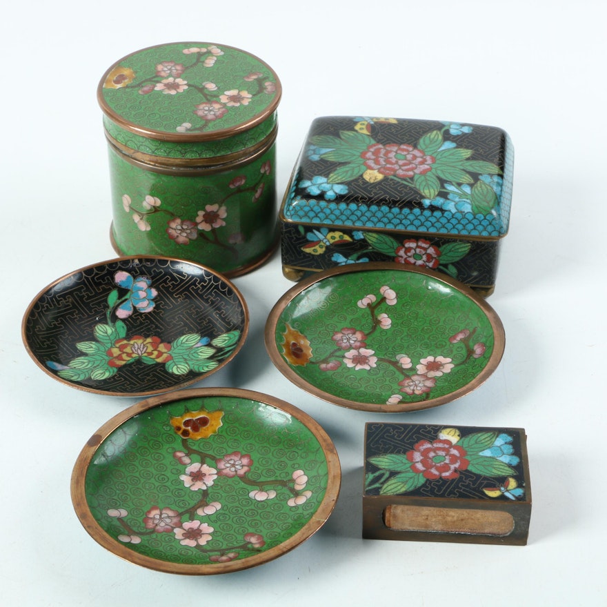 Cloisonné  Smoking Set