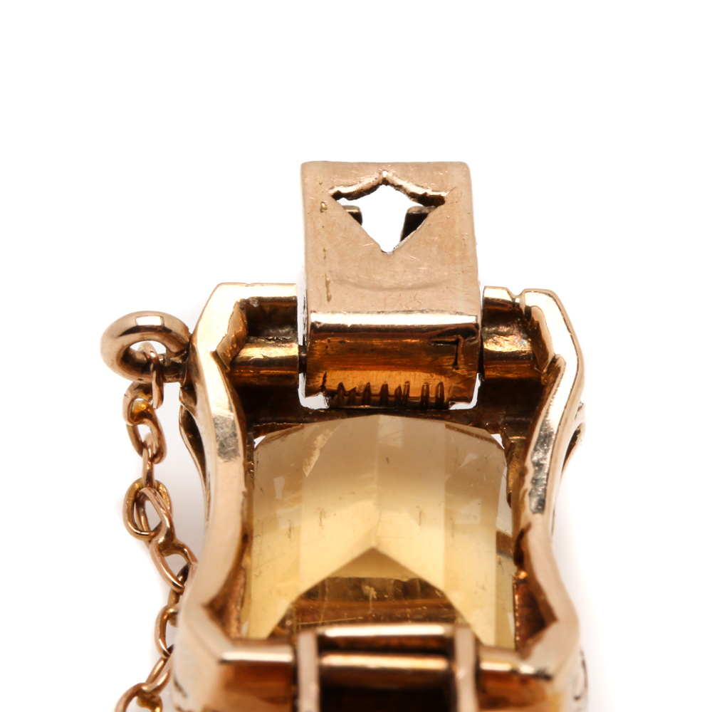 Rolex Precision 18K Yellow Gold 1.00 CTW Diamond and Citrine Watch