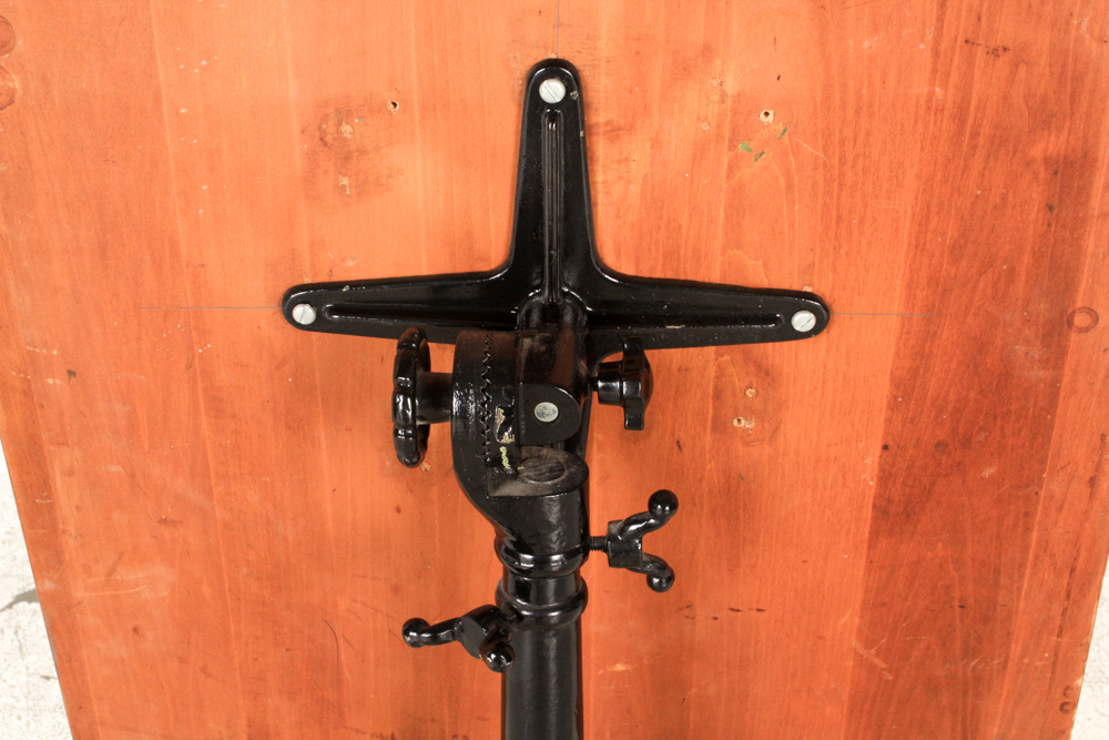 Birch and Iron Tilting Drawing Table