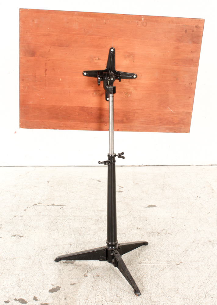 Birch and Iron Tilting Drawing Table