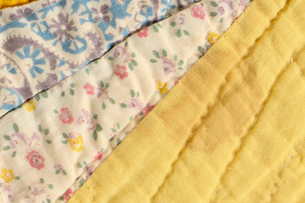 Vintage Handcrafted "Grandmother's Fan" Quilt