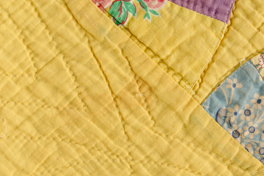 Vintage Handcrafted "Grandmother's Fan" Quilt